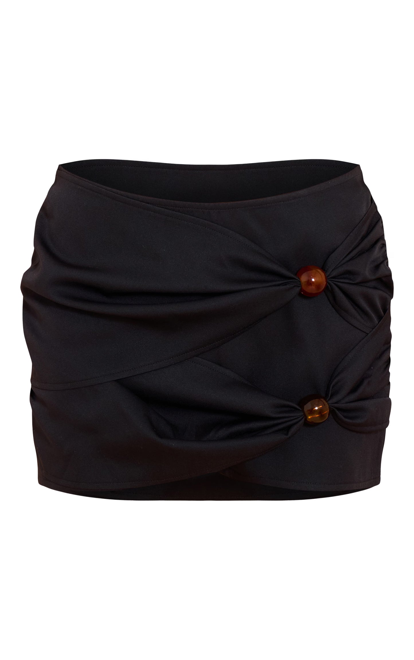 Black Bead Detail Mini Skirt