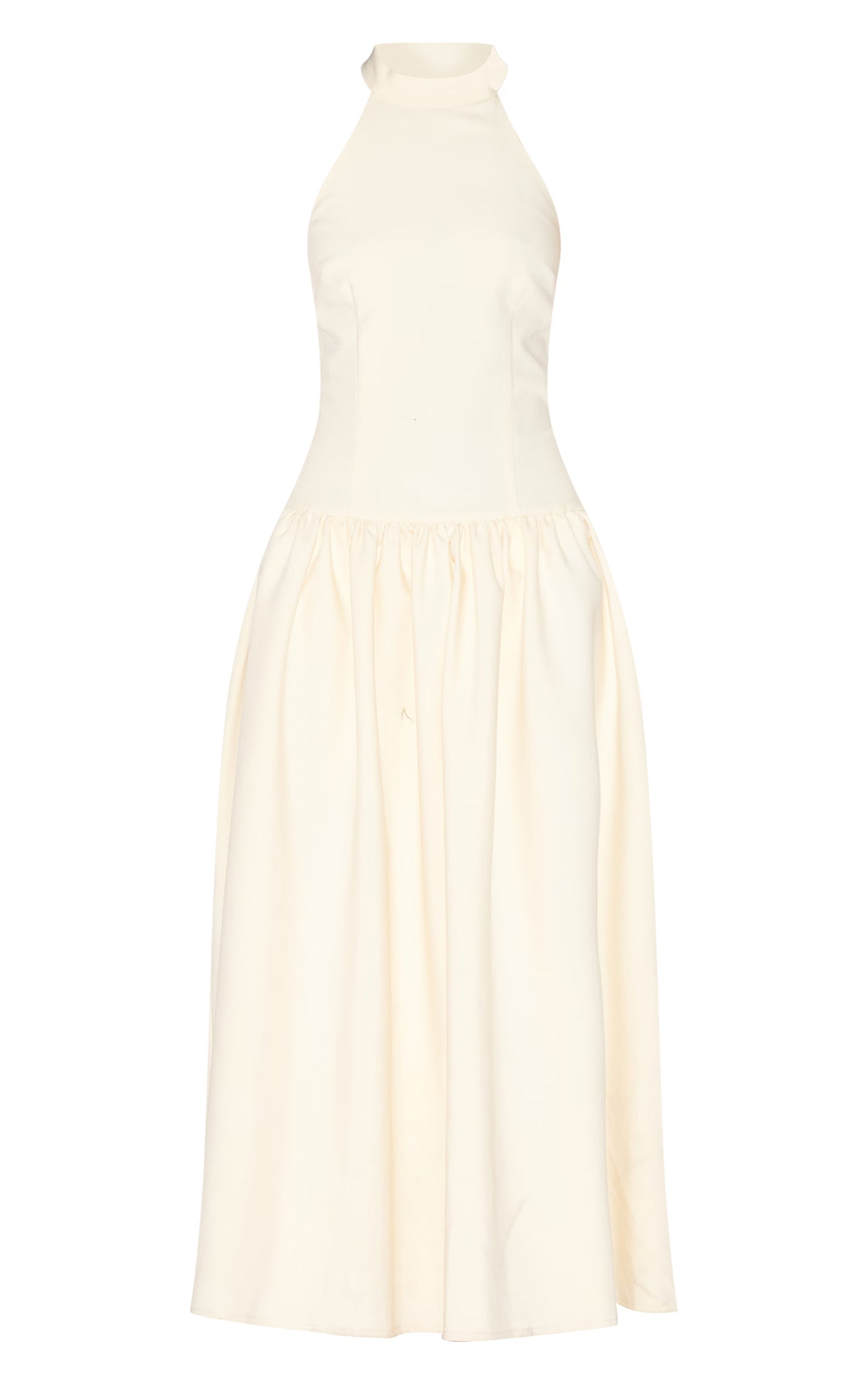 Lemon Tailored High Neck Midaxi Dress