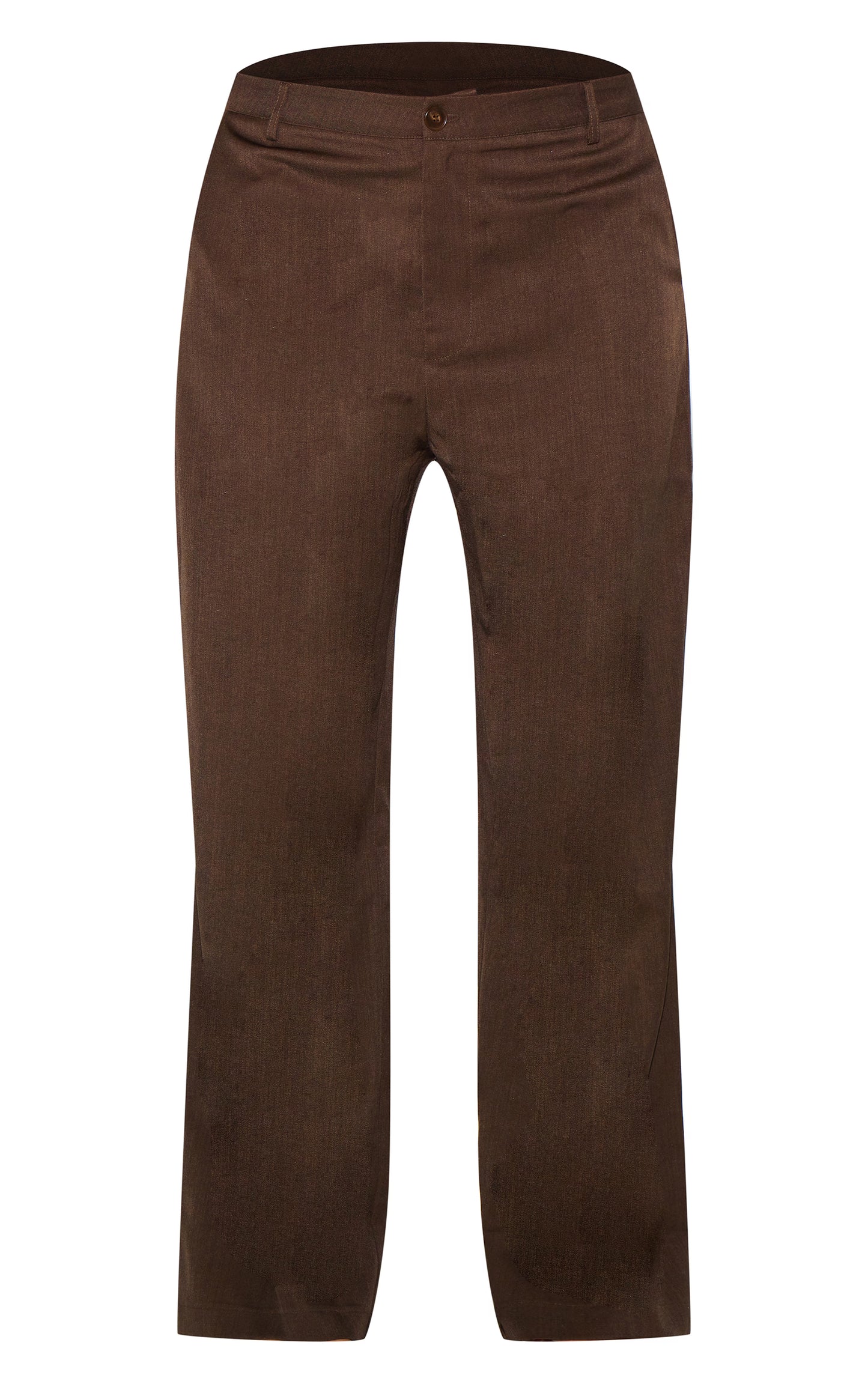 Plus Deep Chocolate Tailored Woven Wide Leg Pants
