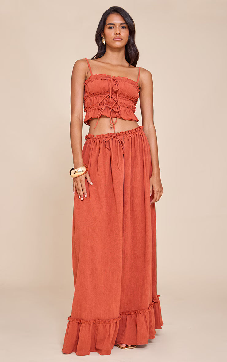 Rust Cheesecloth Cami Top
