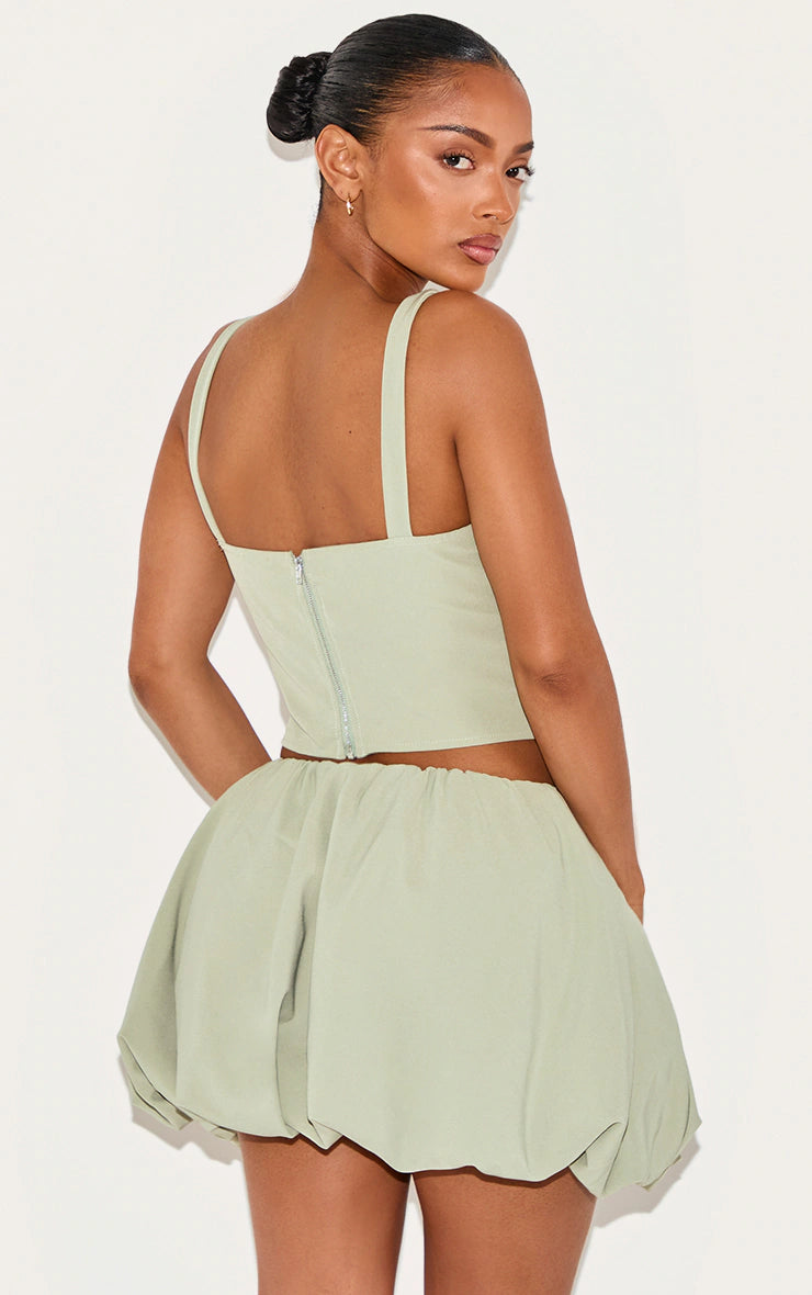 Shape Sage Lace Trim Corset Top