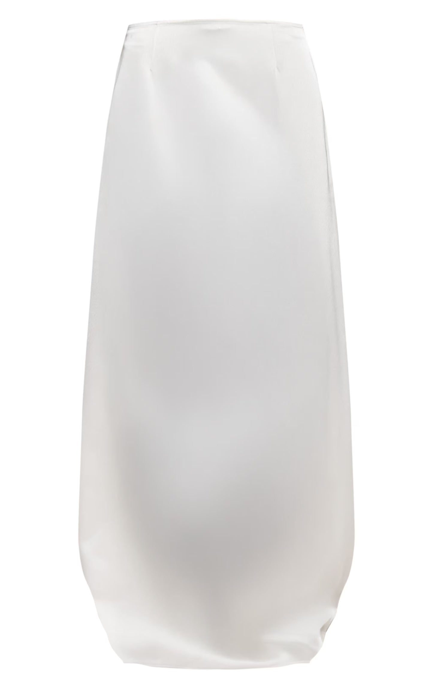 Cream Satin Low Rise Floaty Maxi Skirt