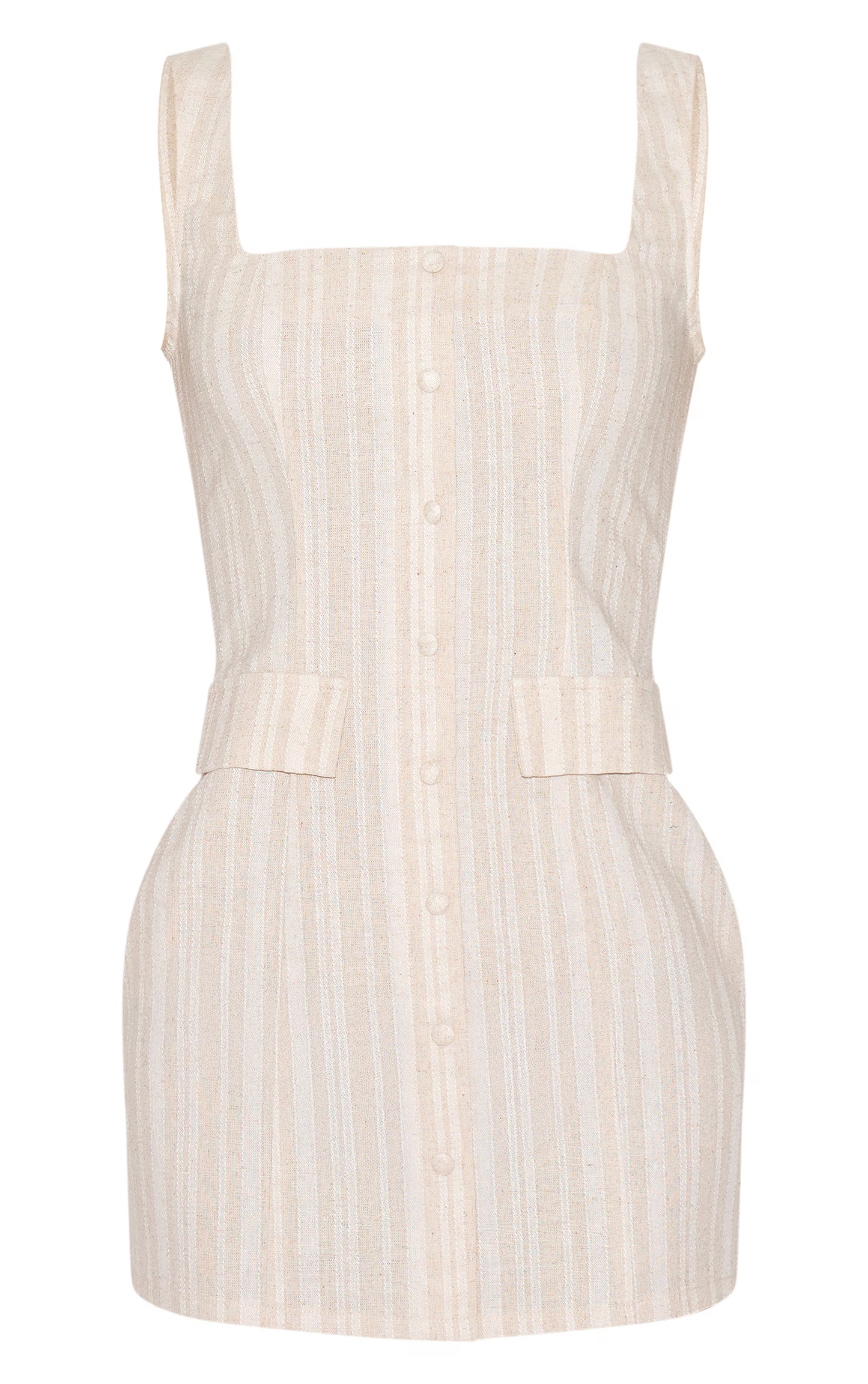 Stone Striped Pocket Detail Dress