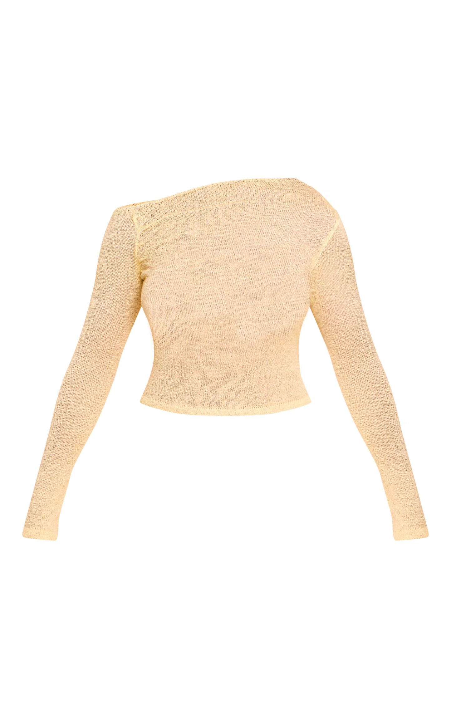 Yellow Asymmetric Filigree Top