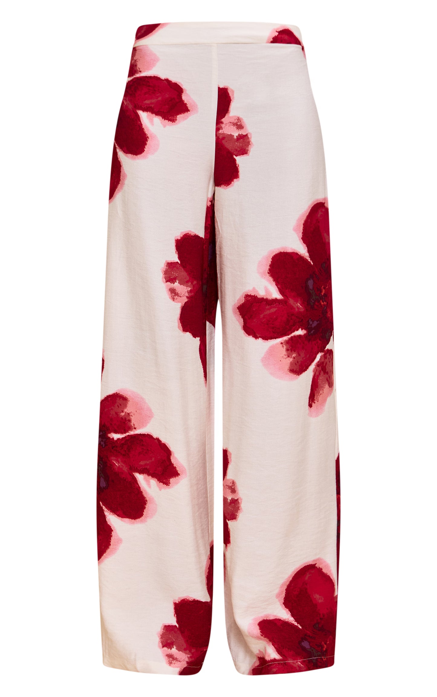 Multi Floral Print Wide Leg Pants