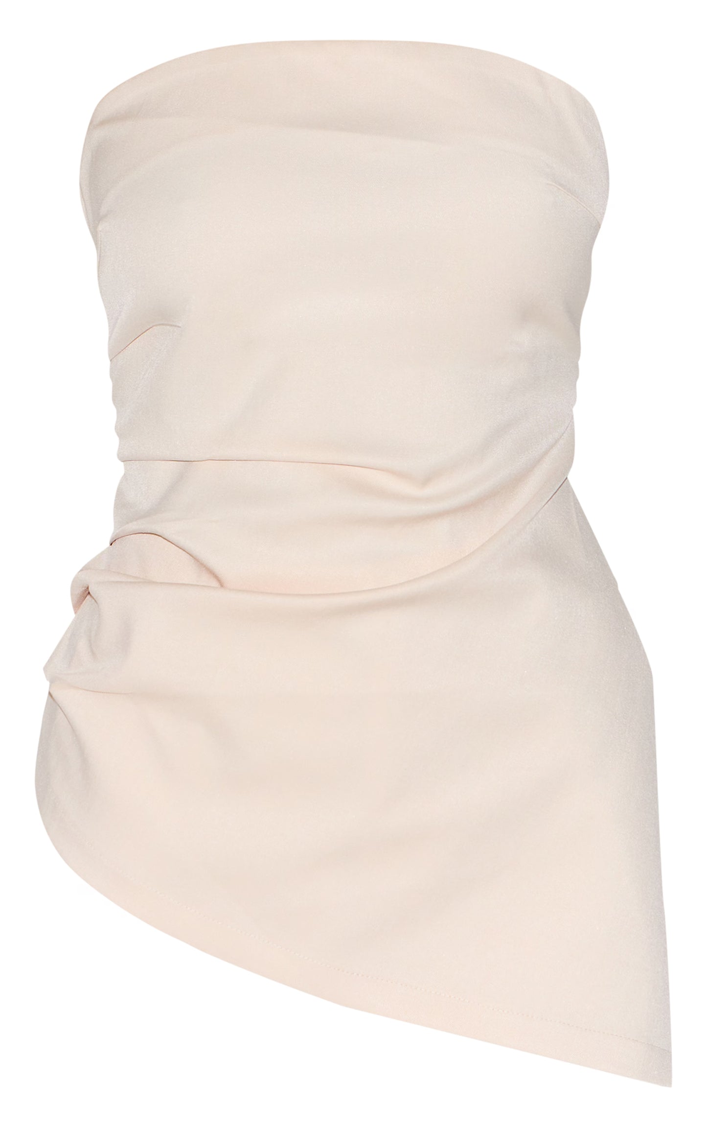 Almond Tailored Woven Bandeau Top
