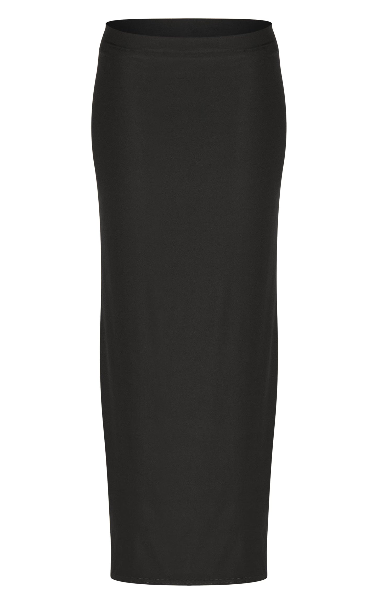Black Soft Touch Low Rise Maxi Skirt