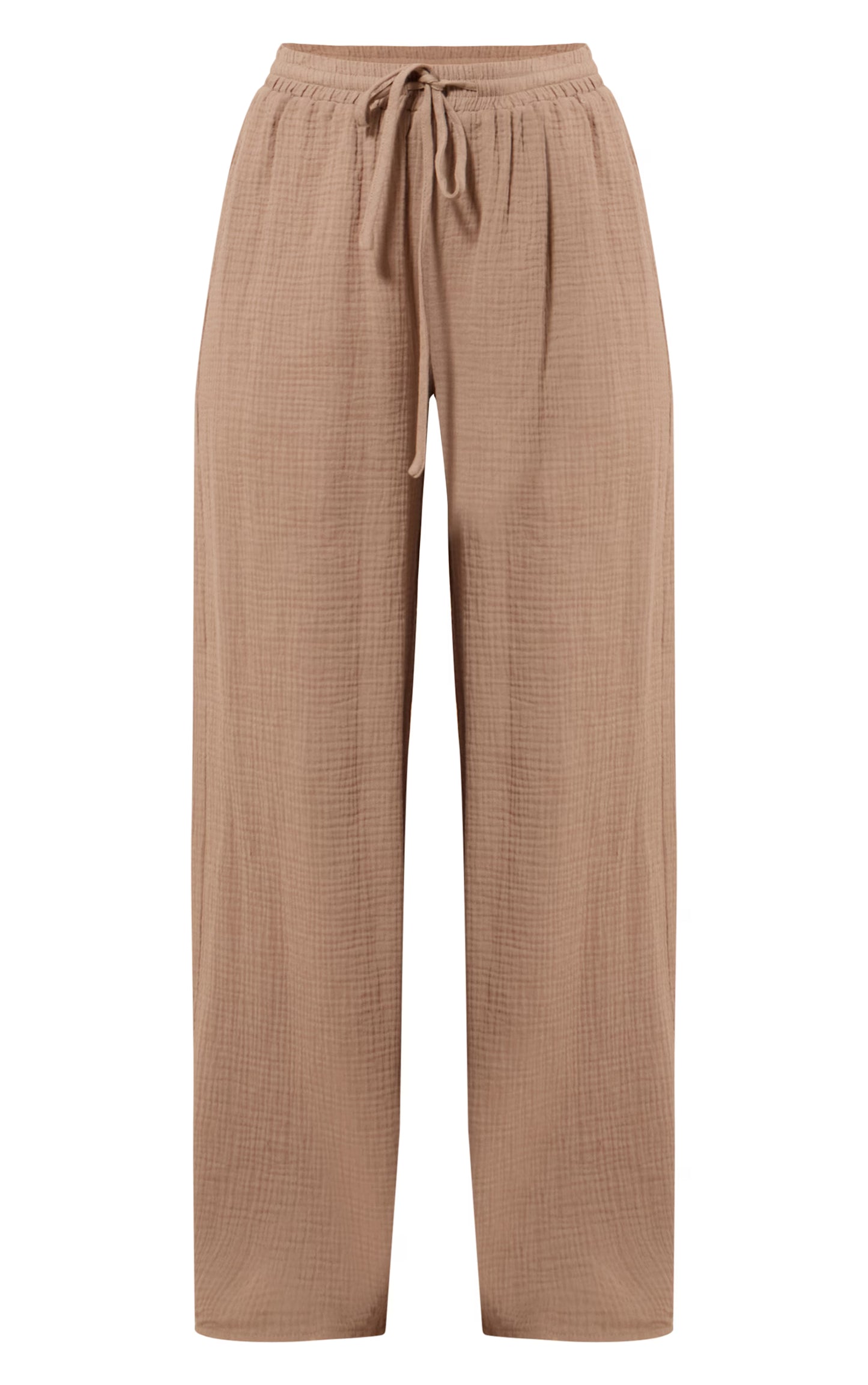 Clay Textured Cheesecloth Wide Leg Pant