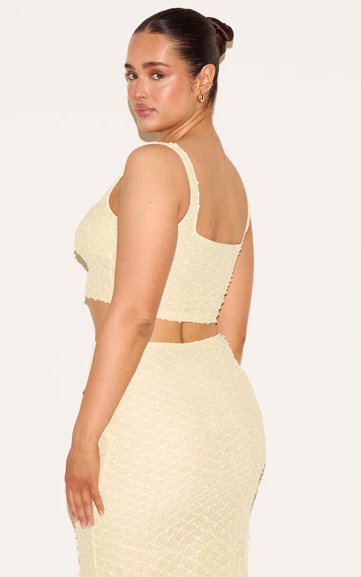 Shape Lemon Textured Gold Hammered Ring Cami Top