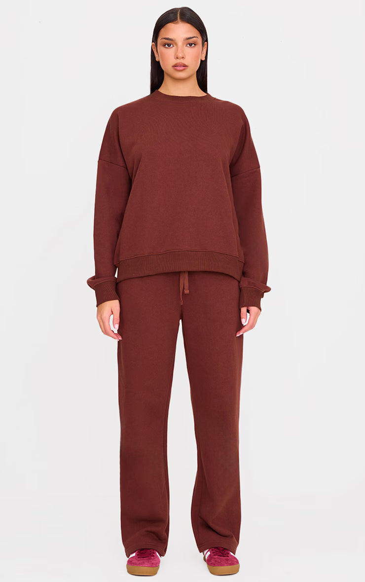 Chocolate Oversized Long Sleeve Sweatshirt