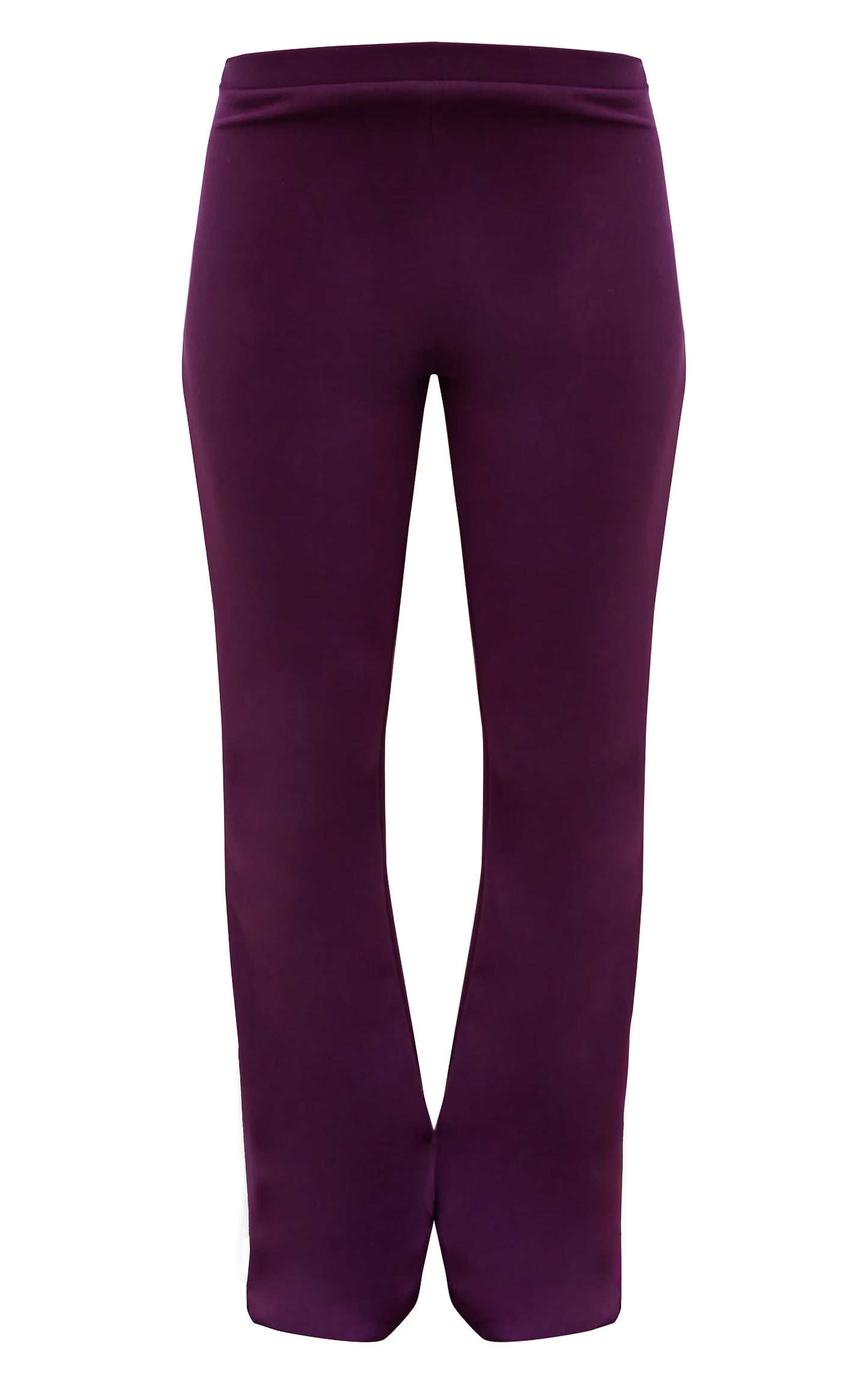 Burgundy Premium Soft Touch Skinny Flare Pants