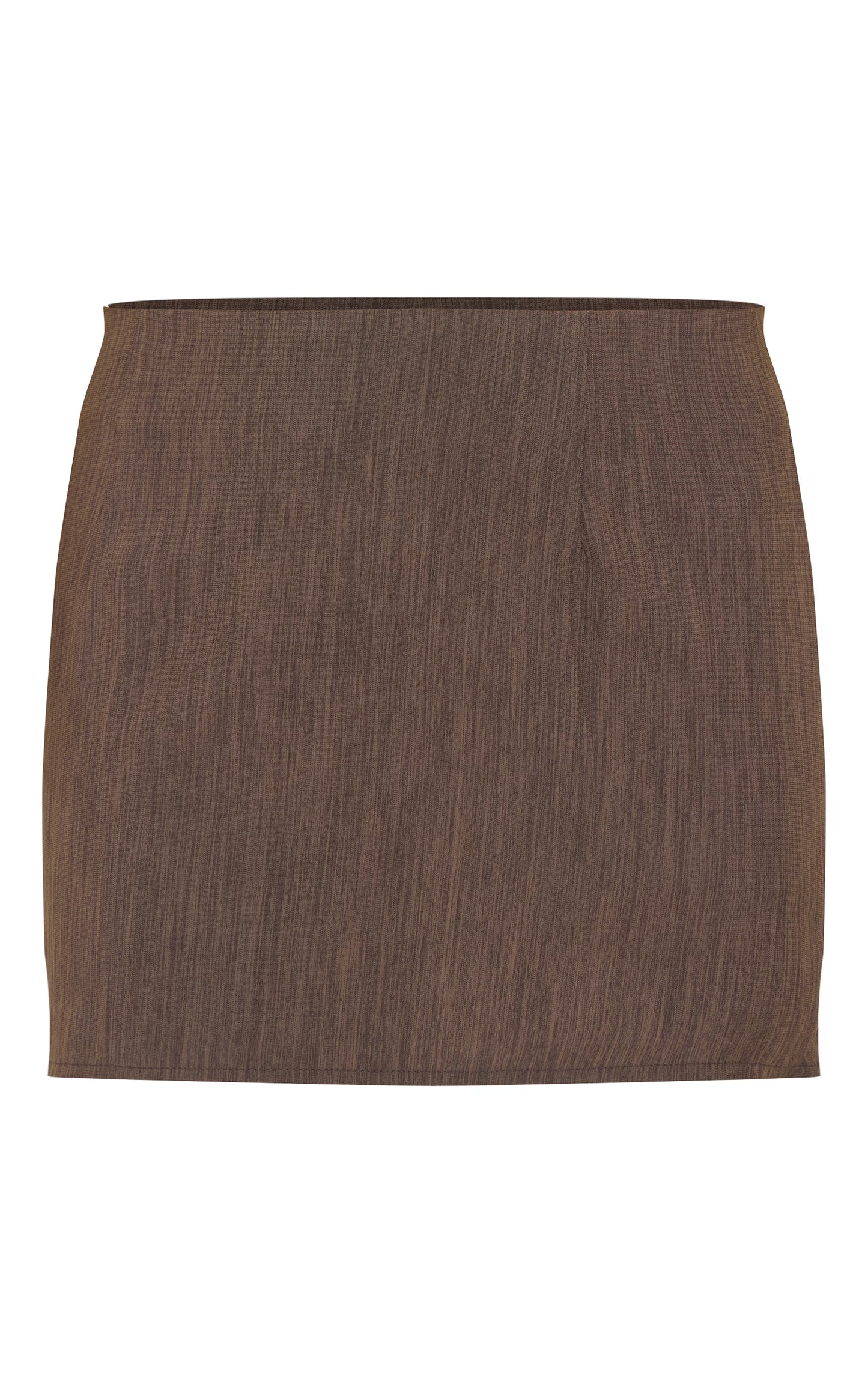 Chocolate Brown Tailored Mini Skirt