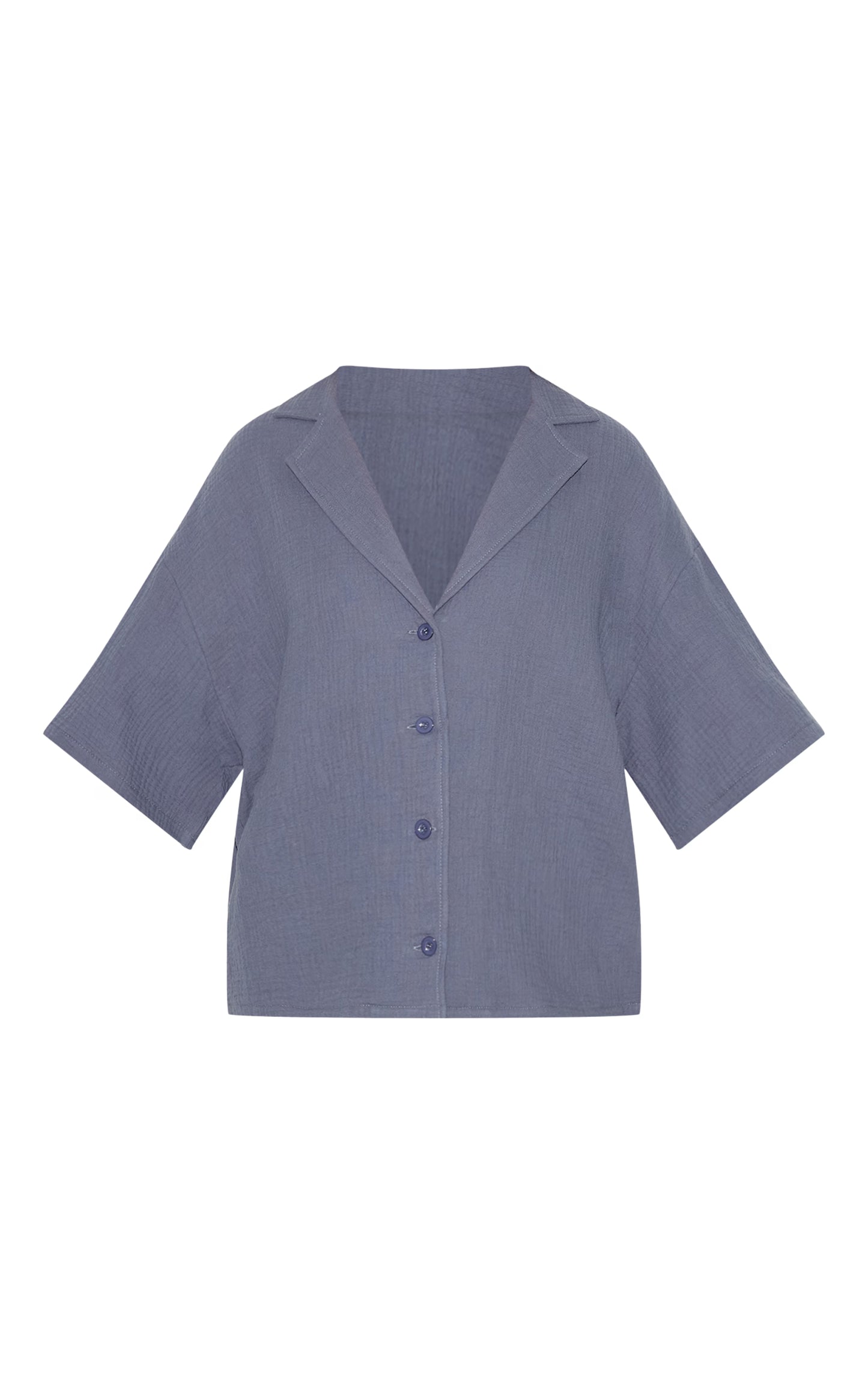 Charcoal Woven Short Sleeve Shirt