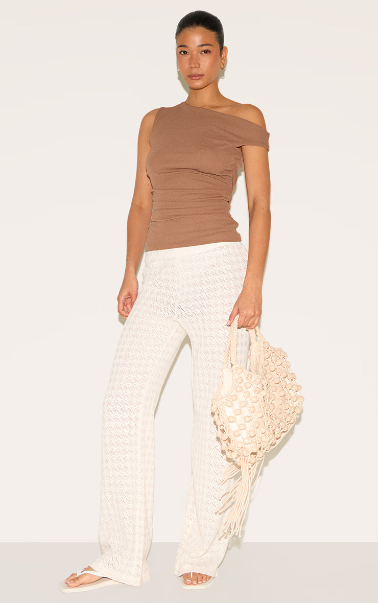 Mushroom Double Layer Onion Skin Ruched Sleeveless Top