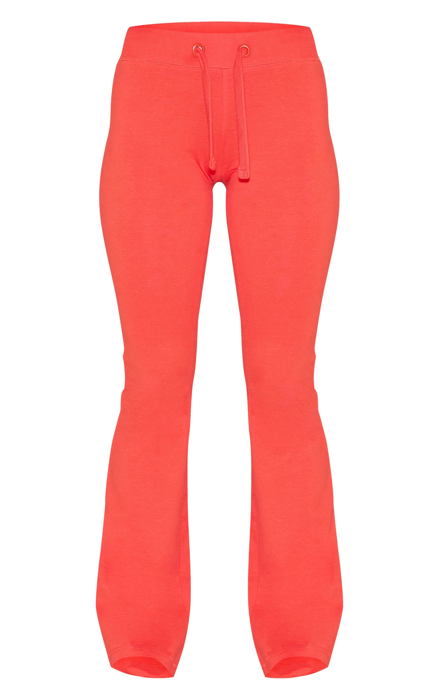 Red Low Rise Skinny Flare Pants