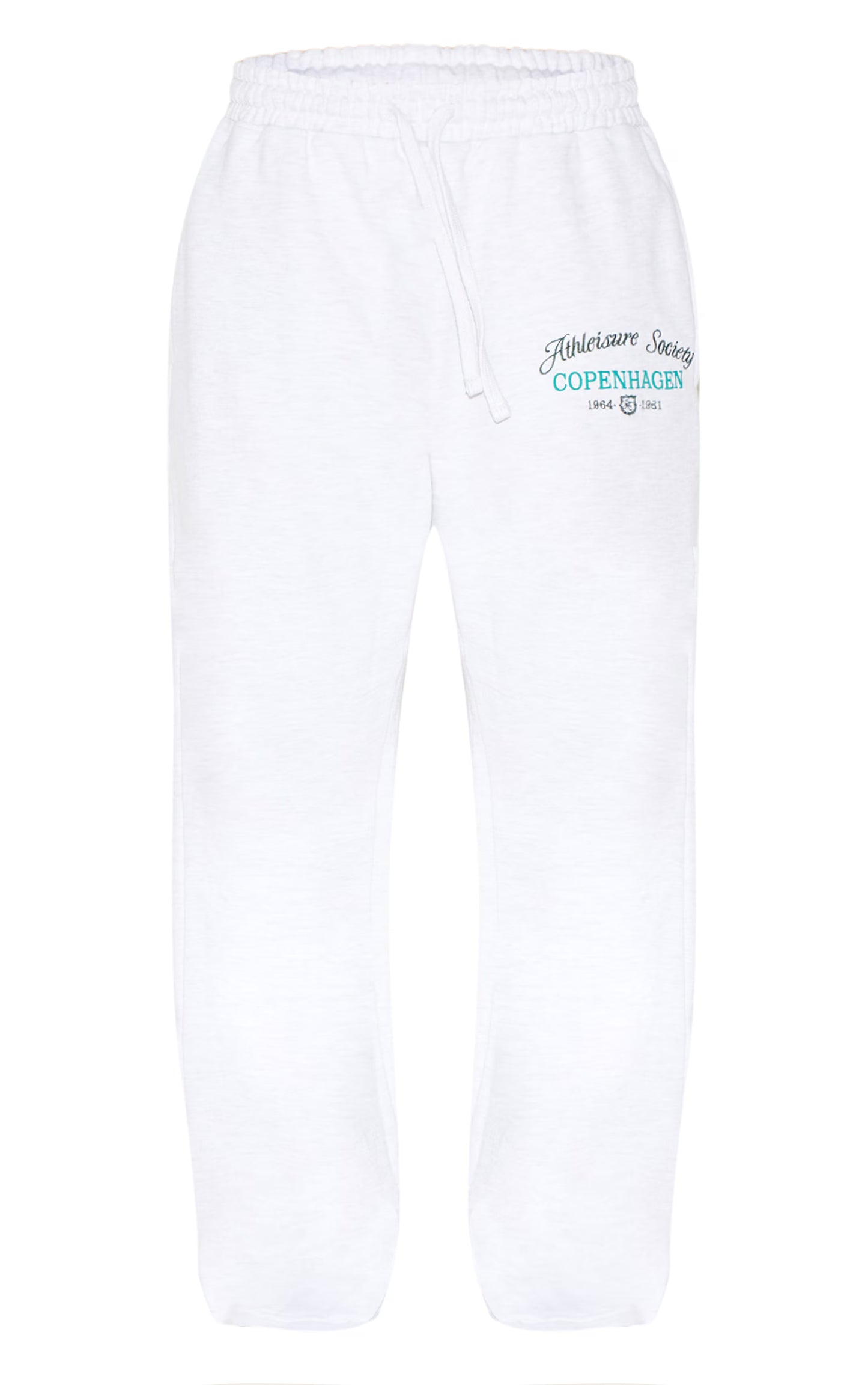 Ash Grey Premium New York Embroidered Straight Leg Sweatpant