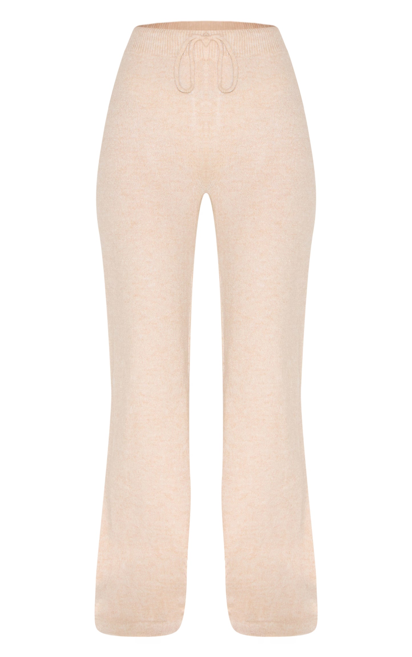 Oatmeal Marl Soft Knit Wide Leg Pants