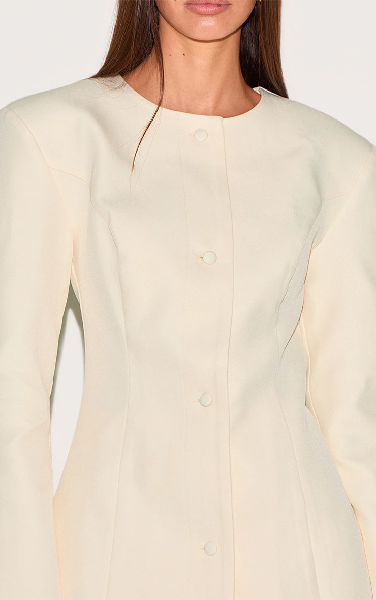 Almond Tailored Fitted Blazer