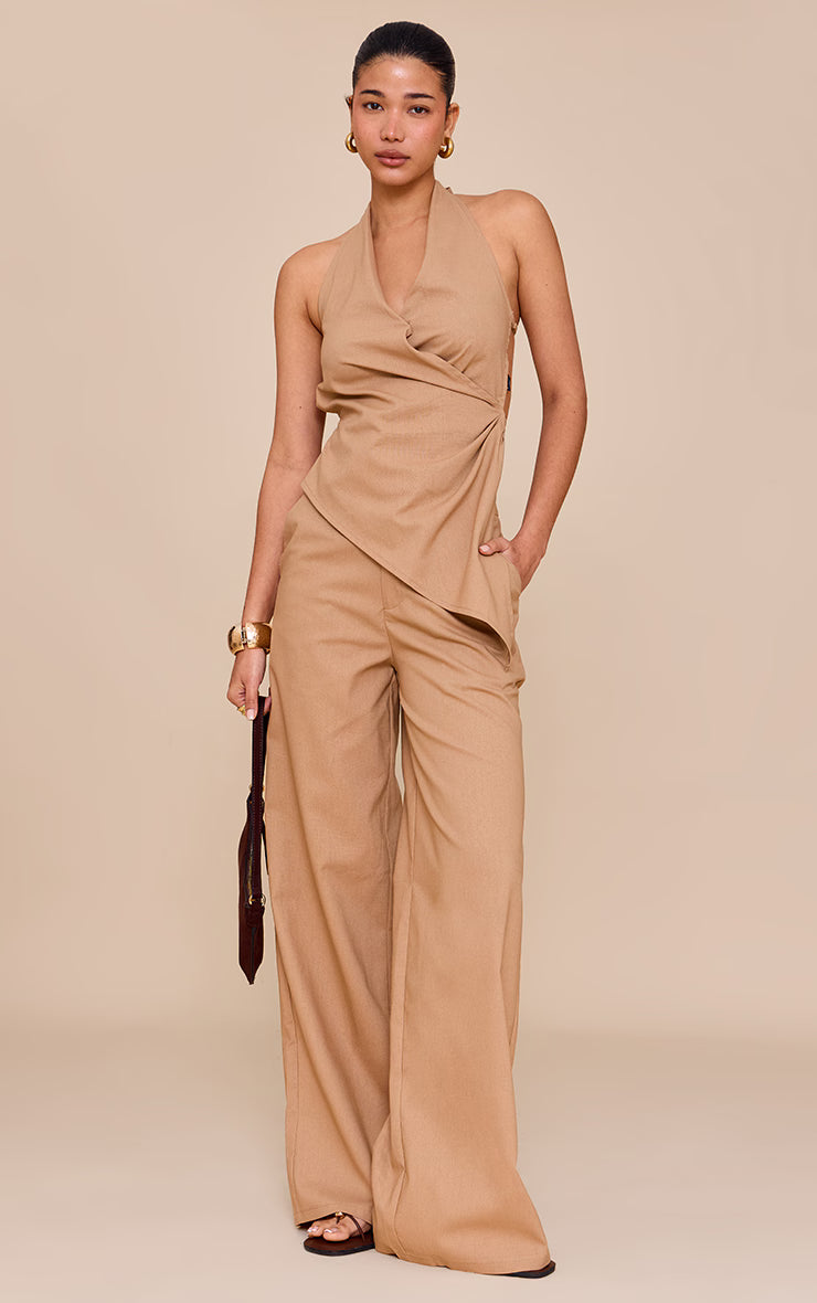 Sand Halterneck Top