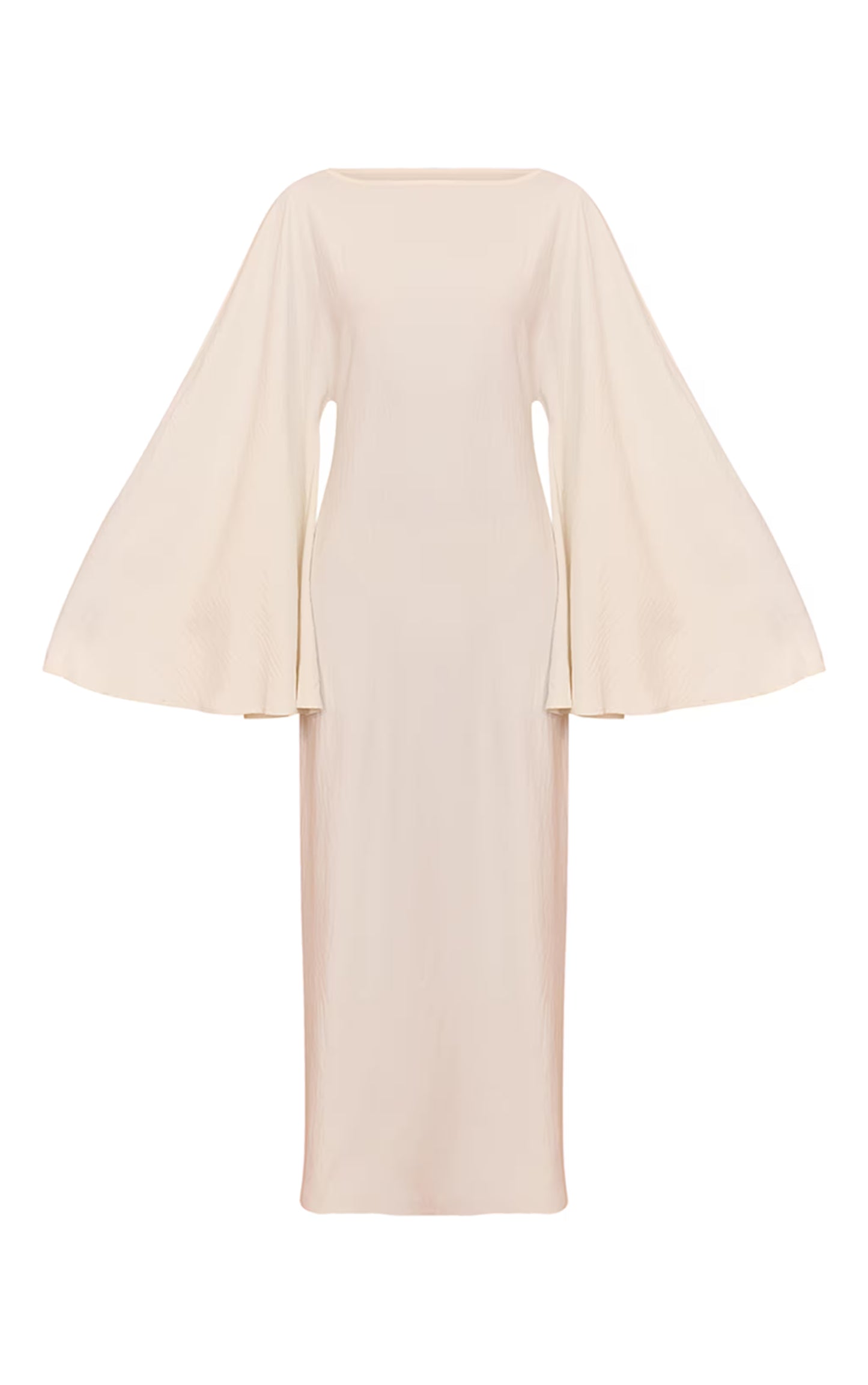 Cream Floaty Woven Flared Sleeve Maxi Dress