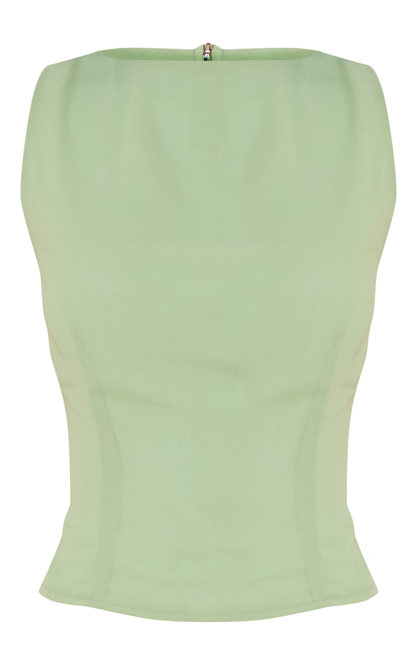 Sage Chiffon Boat Neck Top