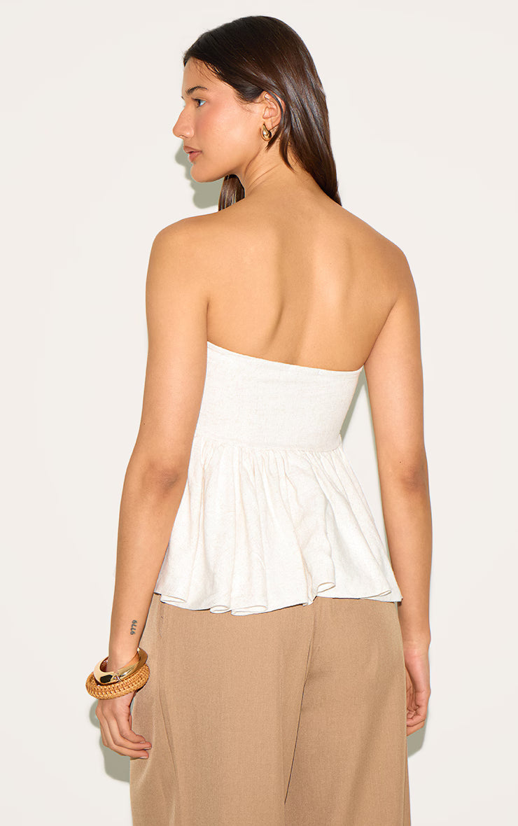 Beige Linen Look Bandeau
