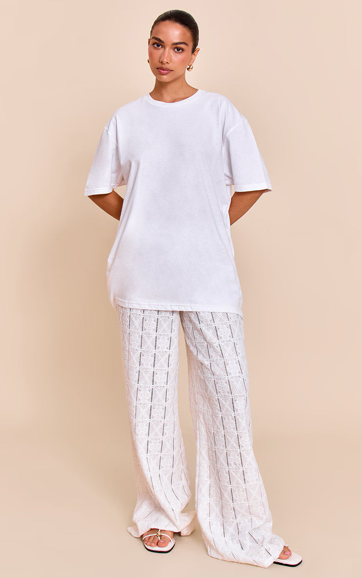 White Sorrento Graphic Oversized T-shirt