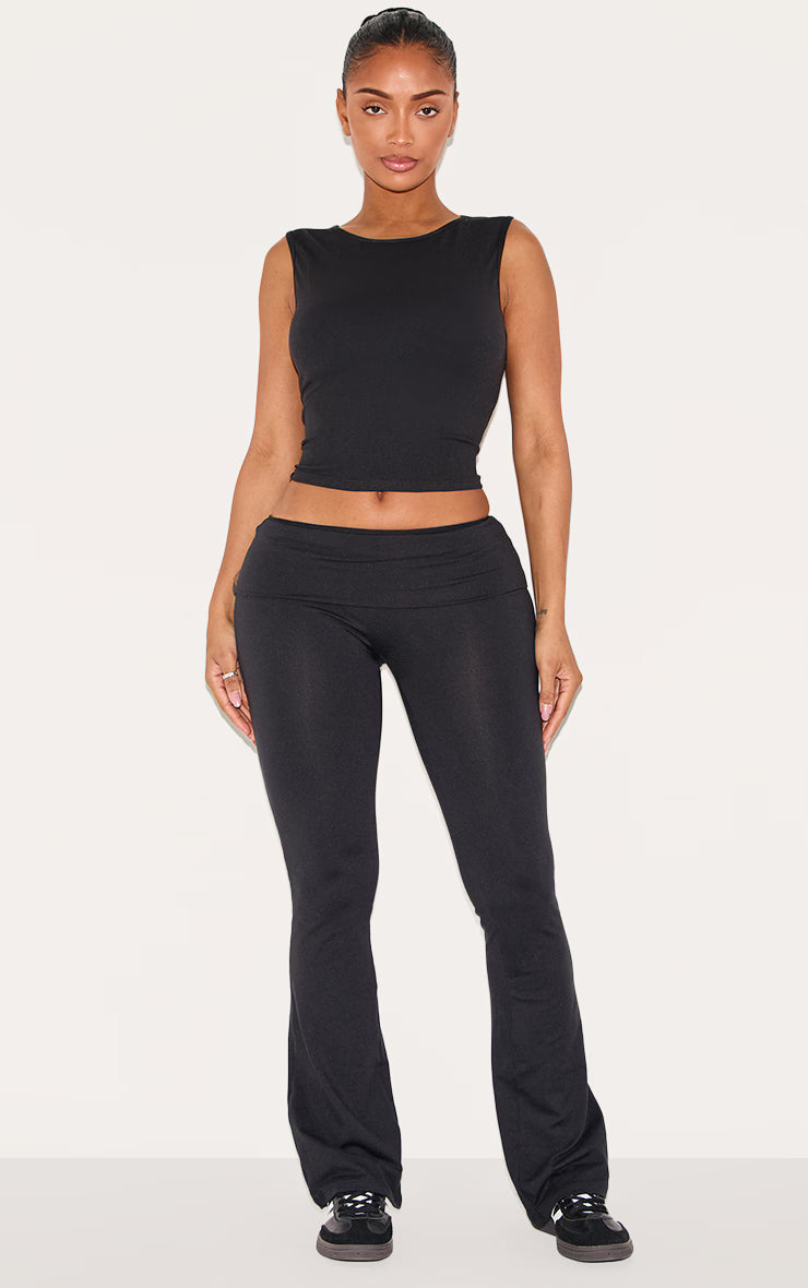 Shape Black Sculpted Longline Racer Top