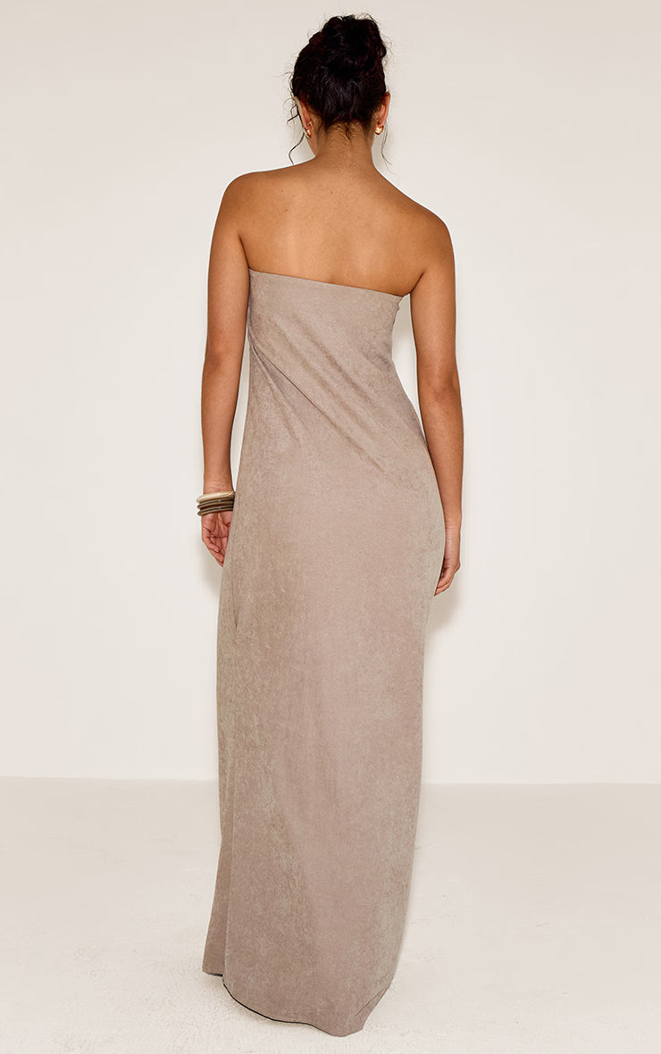 Stone Textured Bandeau Column Maxi Dress