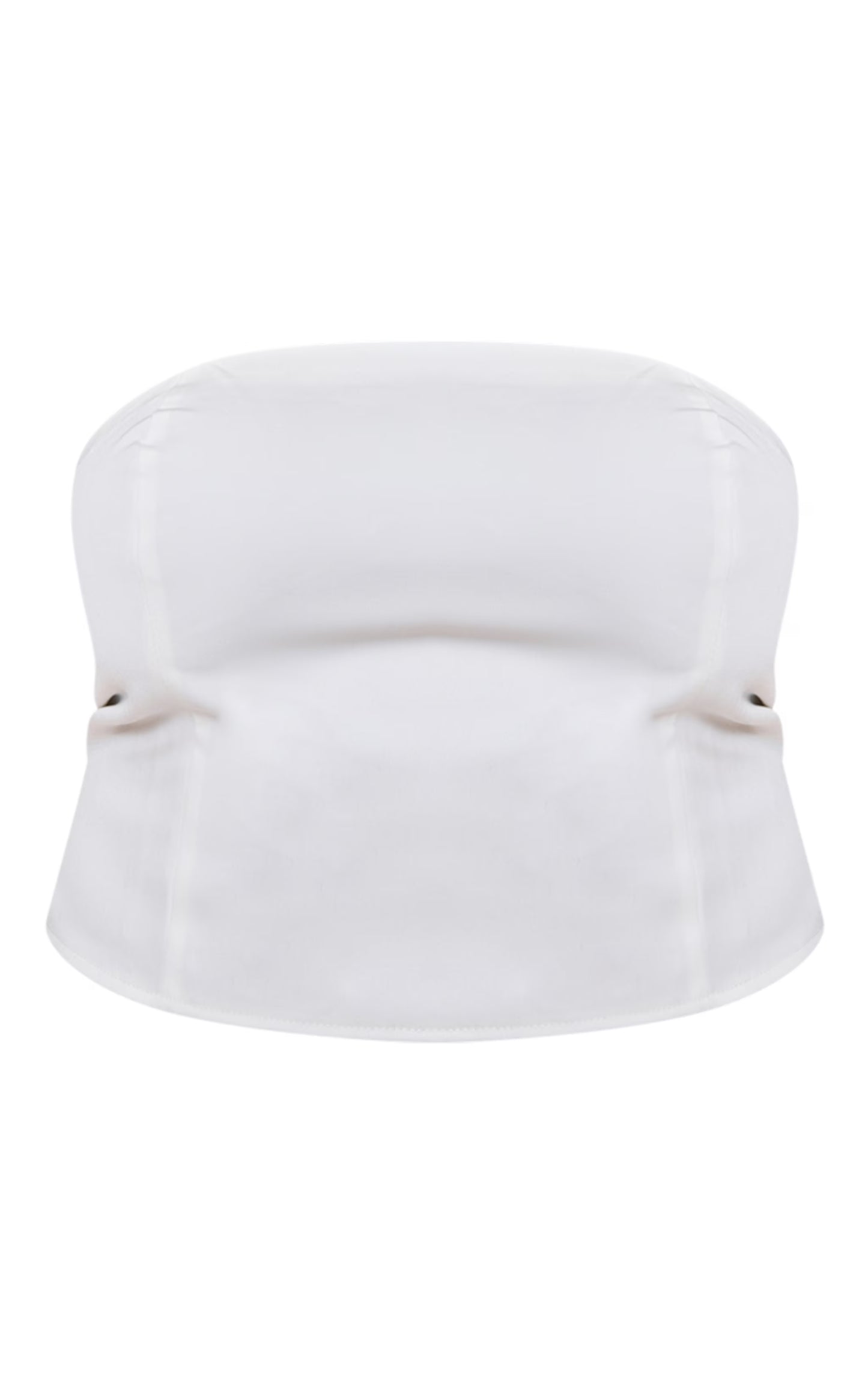 Plus White Woven Seam Detail Bandeau Top