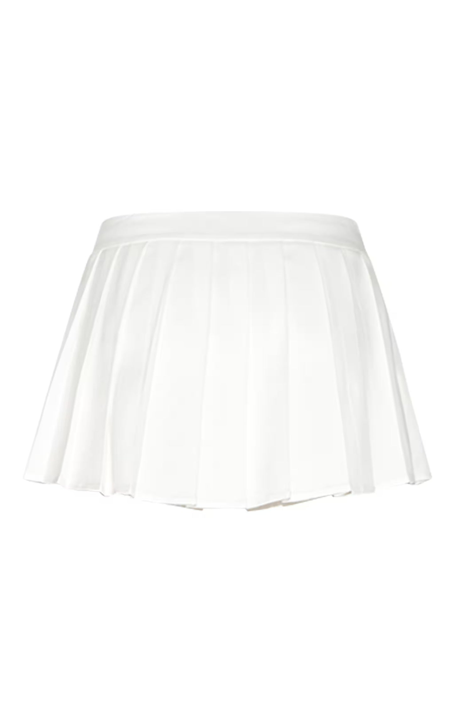 White Mini Pleated Tennis Skirt