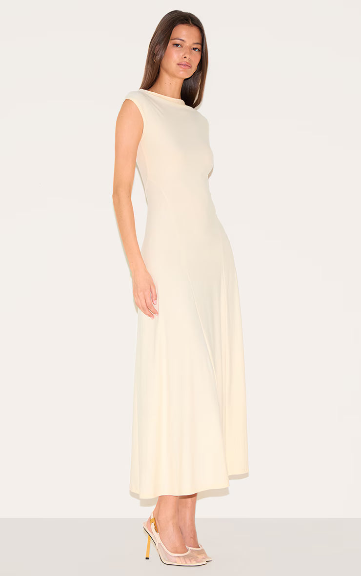 Lemon Panelled Floaty Maxi Dress