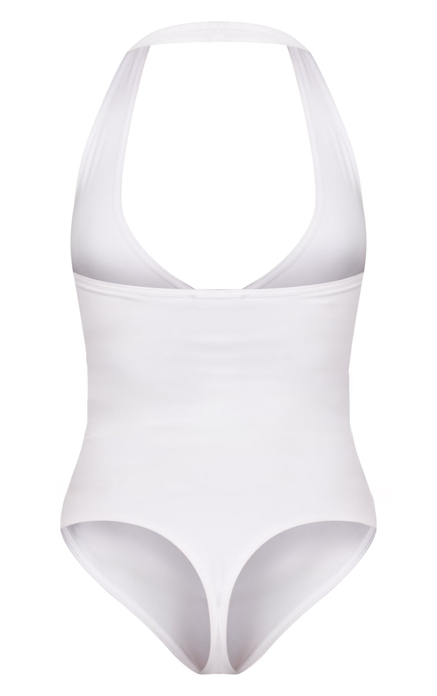 White Contour Halterneck Bodysuit