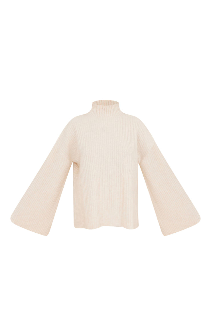 Oatmeal Luxe Rib Knit Oversized Sweater