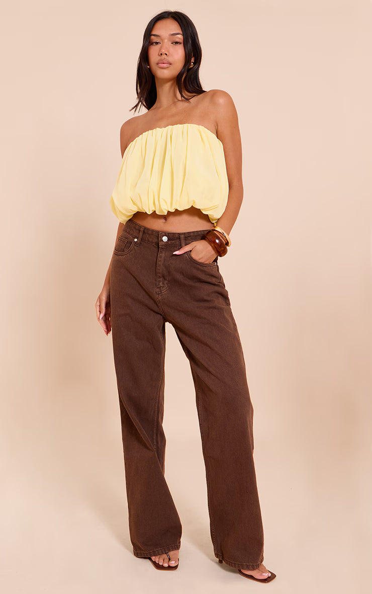 Lemon Chiffon Puff Ball Bandeau