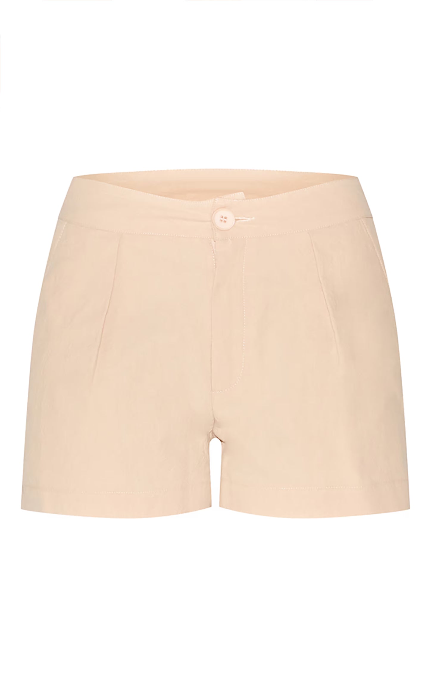 Sand Linen Look Woven Tailored Shorts