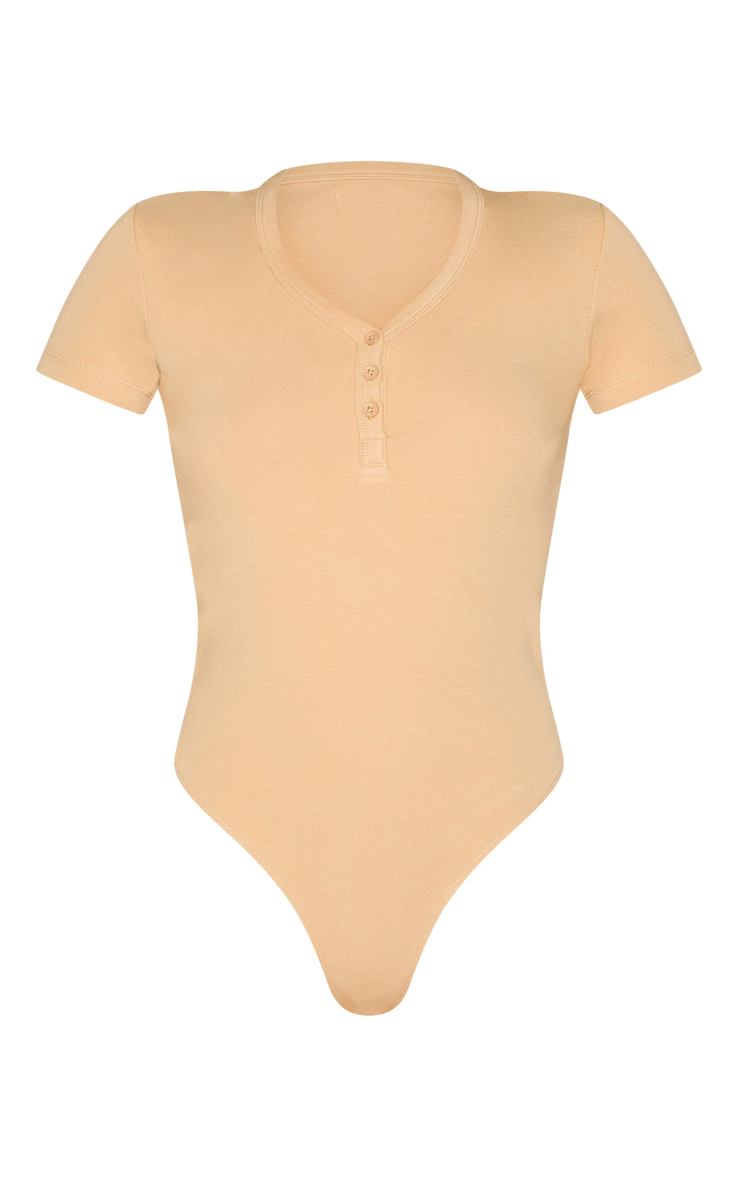 Stone Premium Interlock Button Down Short Sleeve Bodysuit