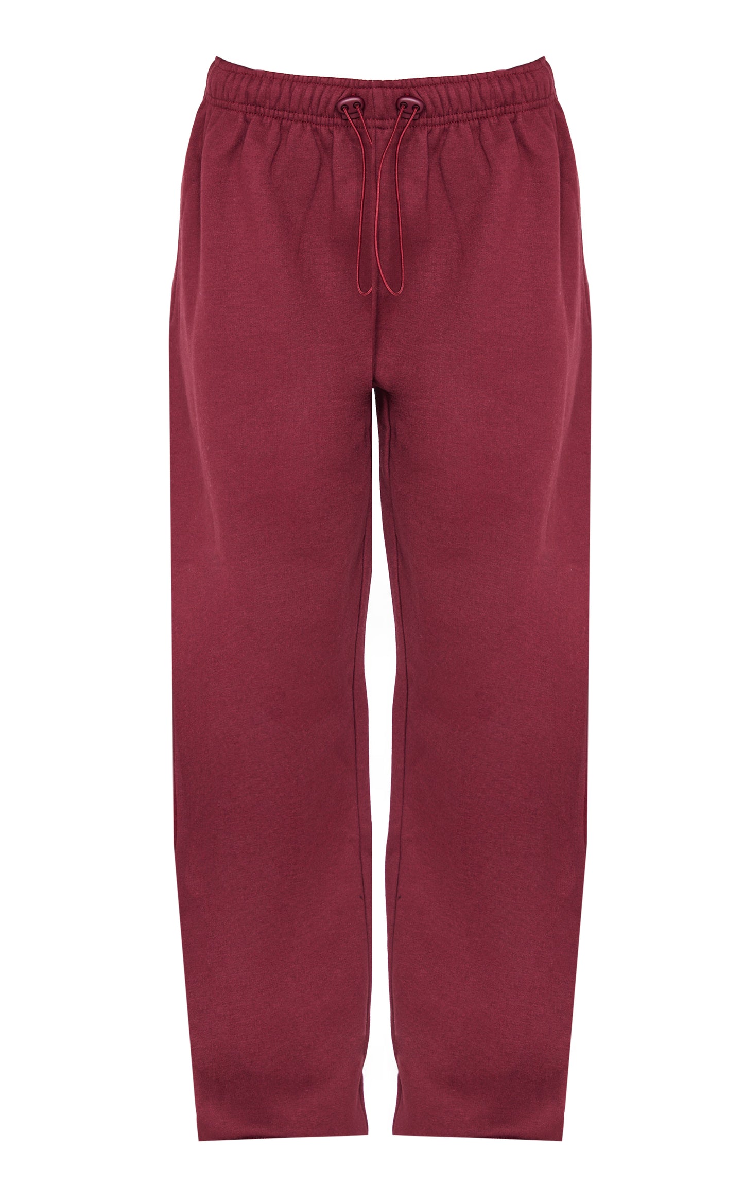 Burgundy Drawcord Hem Oversized Sweatpants