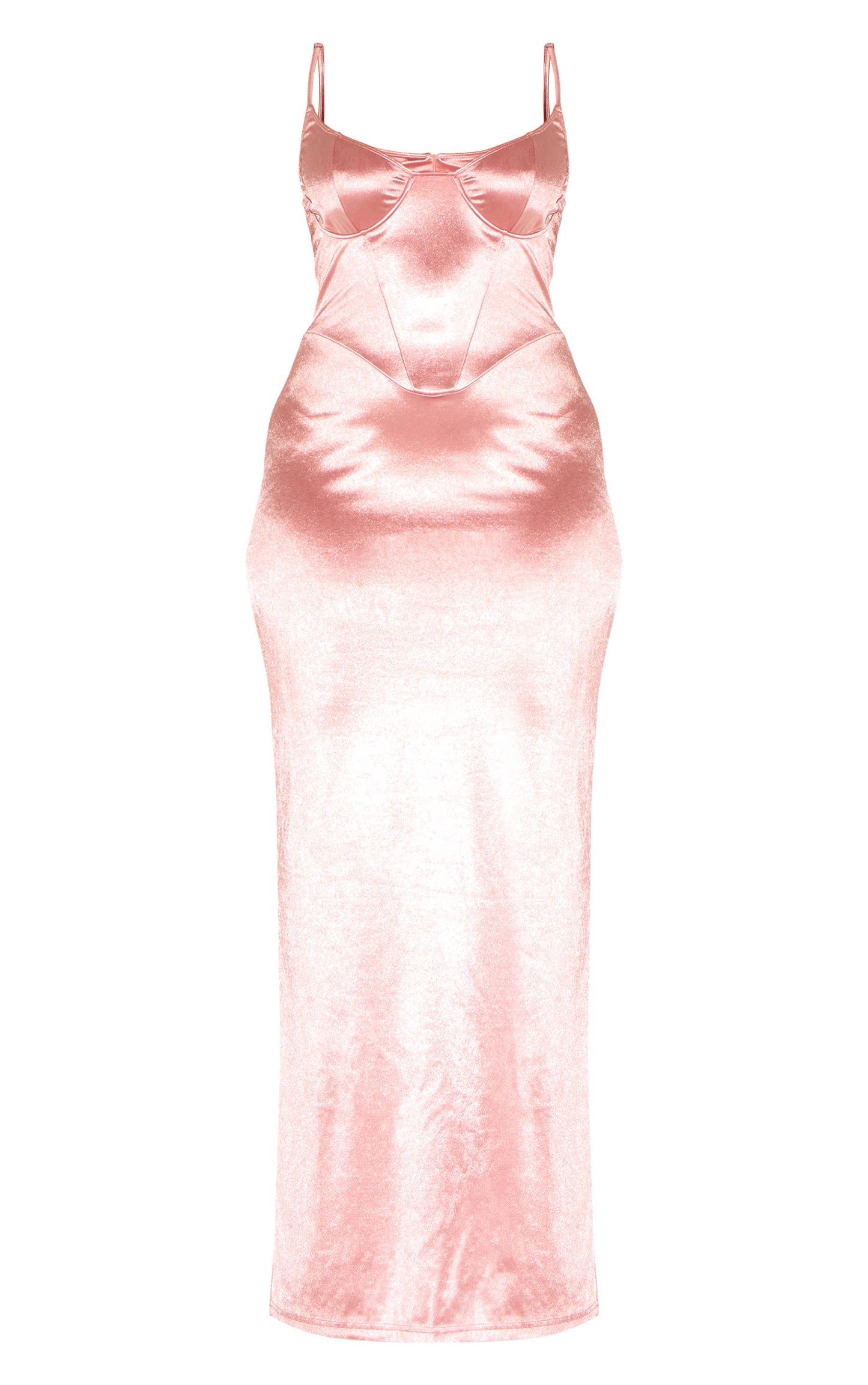 Shape Blush Stretch Satin Underwired Maxi Dress