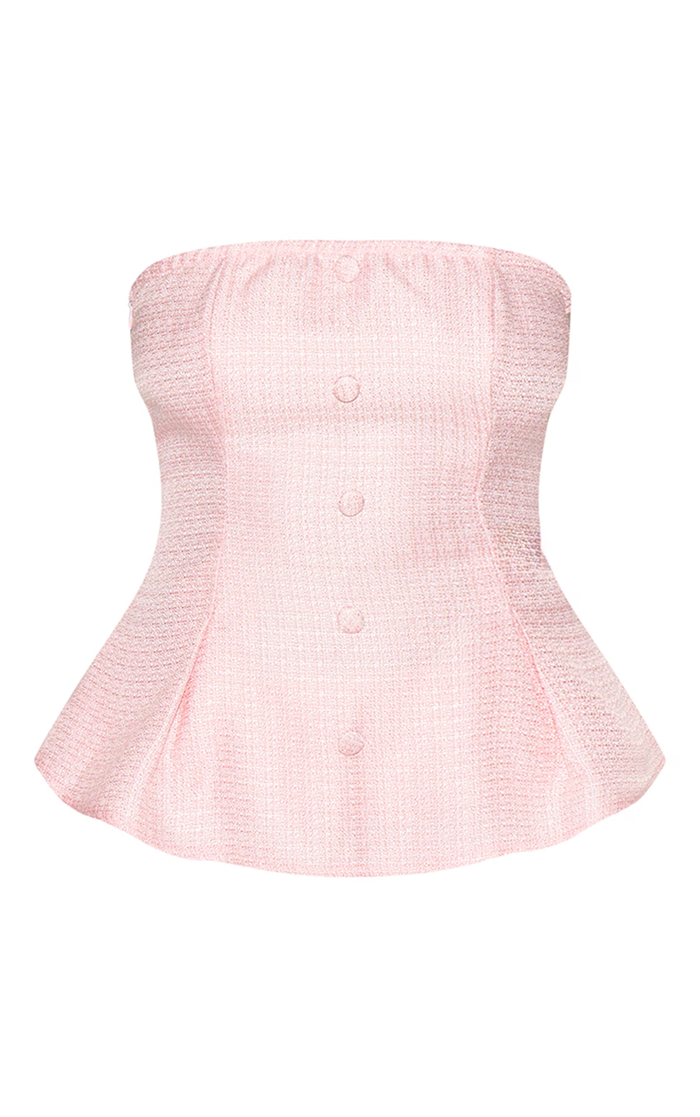 Pink Button Up Boucle Vest