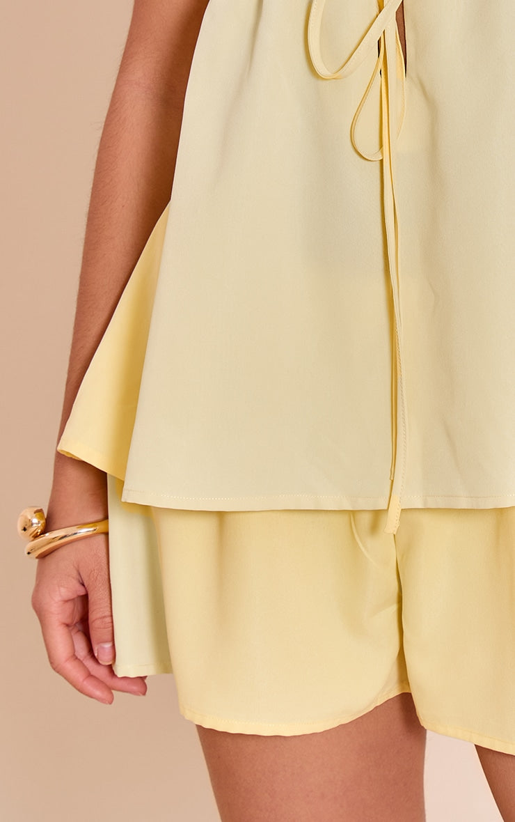 Lemon Woven Floaty Mid Rise Shorts