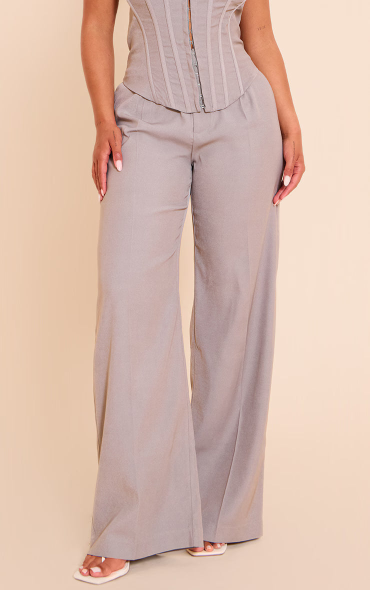 Shape Grey Tailored Woven Wide Leg Pants