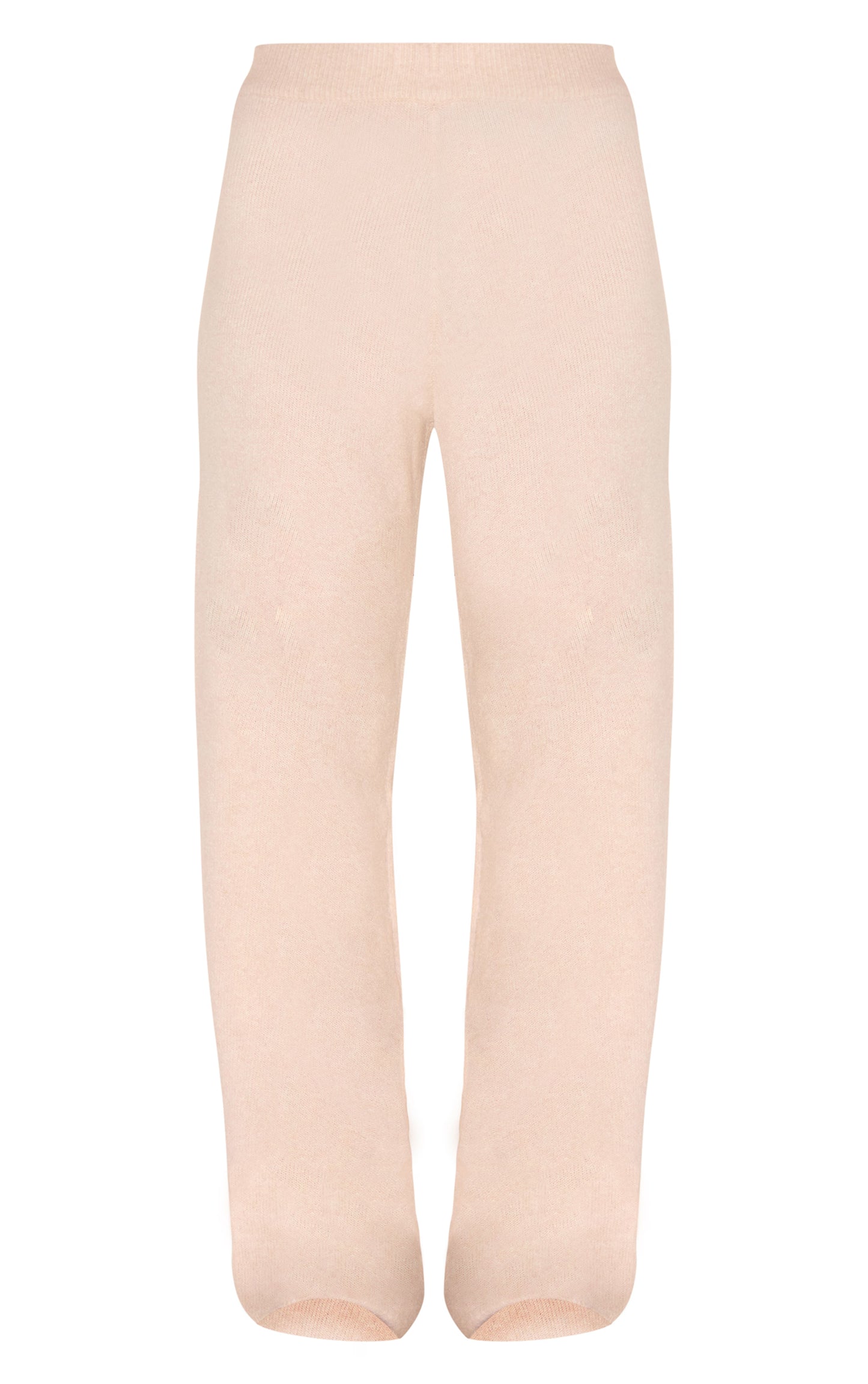 Oatmeal Soft Knit Wide Leg Pants