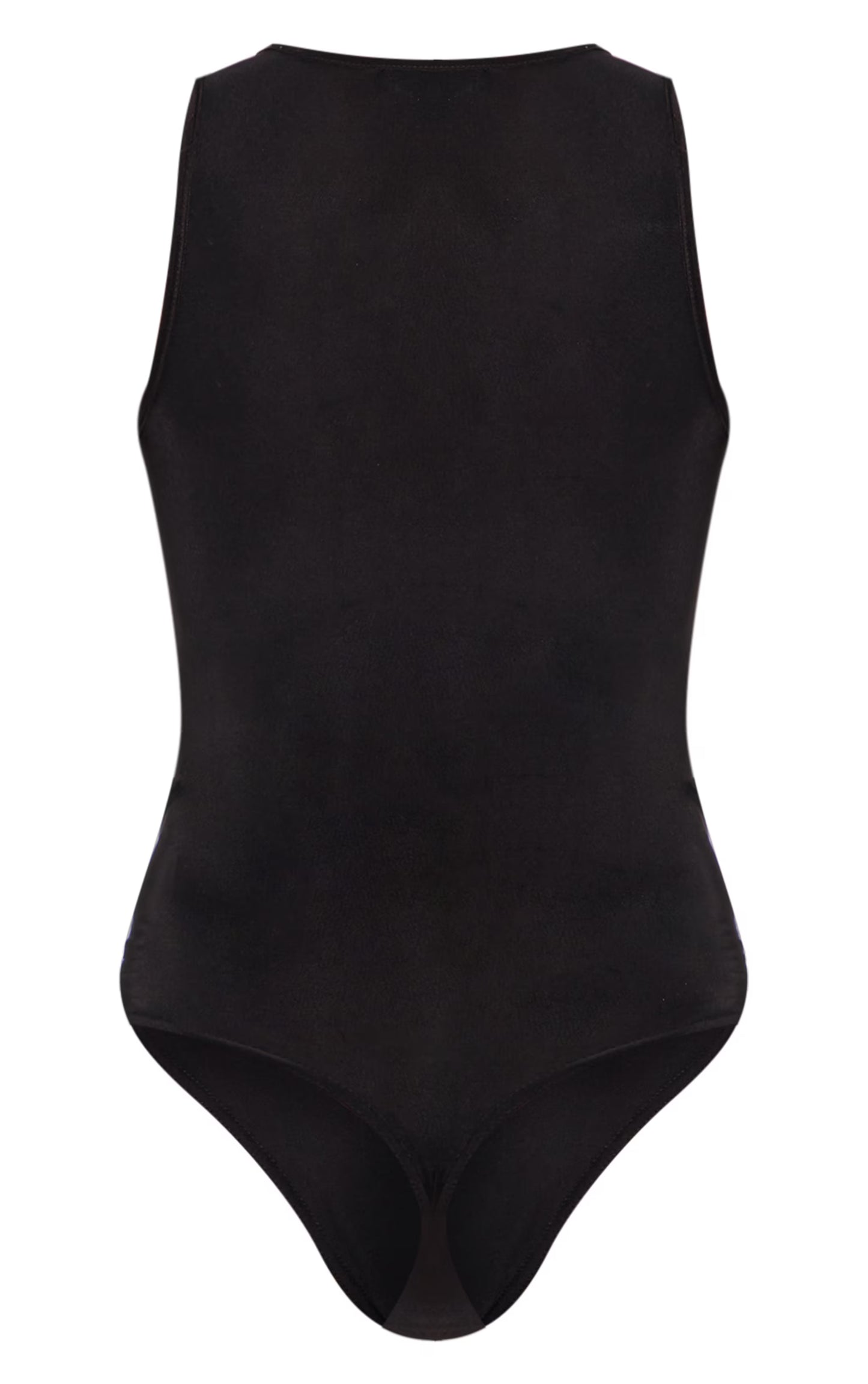 Black Basic Slinky Racer Bodysuit