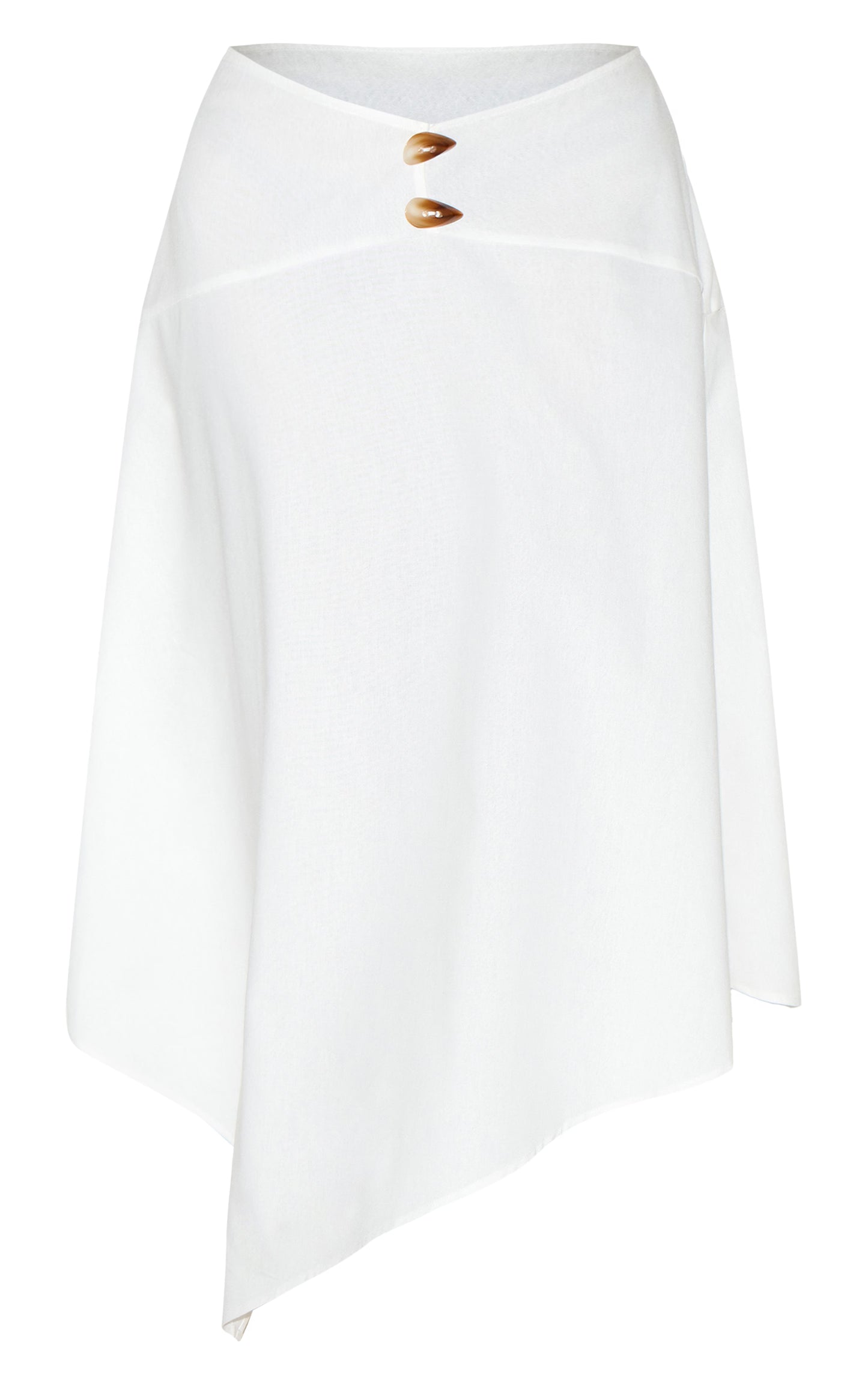 Plus White Woven Seam Detail Maxi Skirt