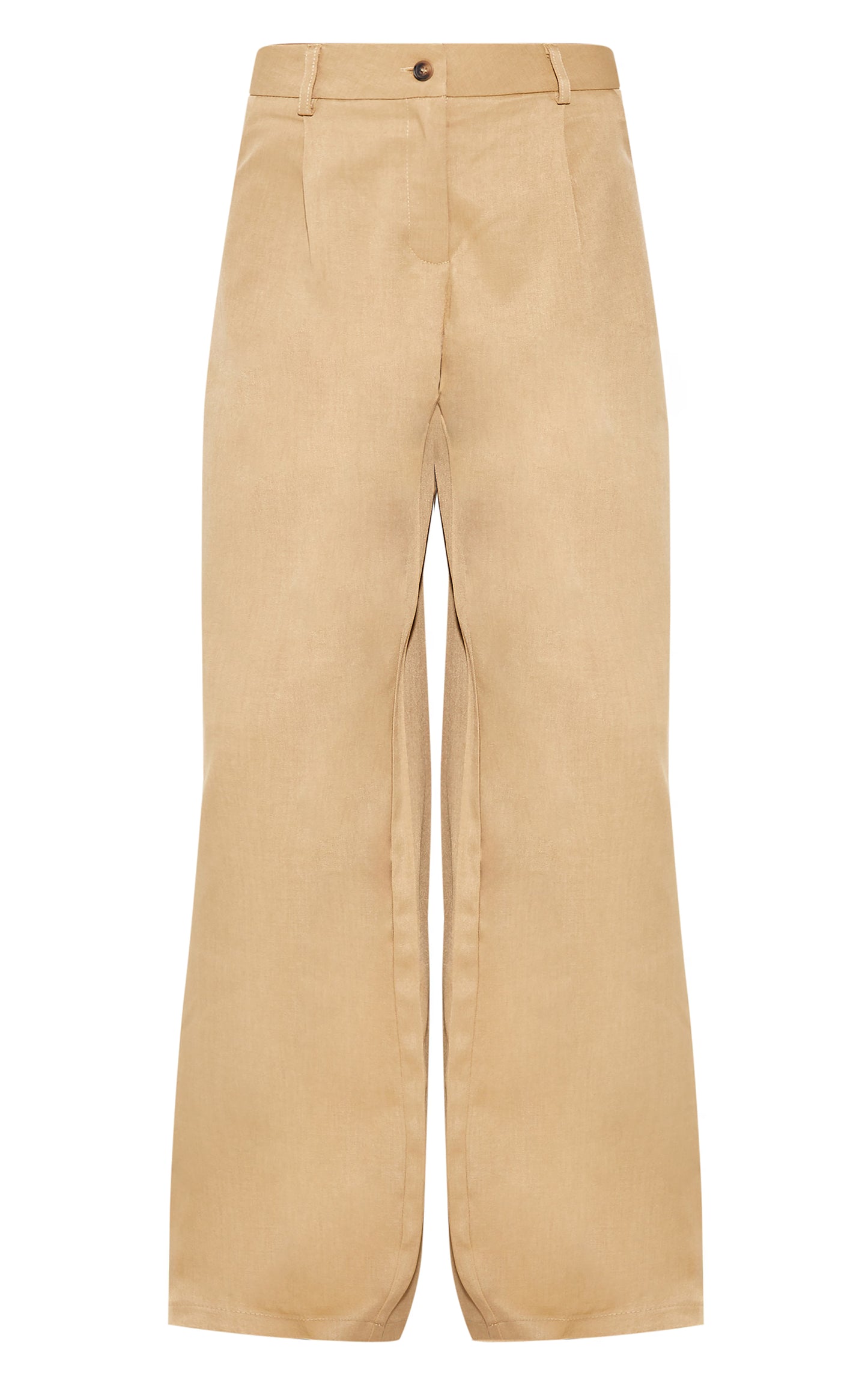 Sand Woven Tailored Wide Leg Pants
