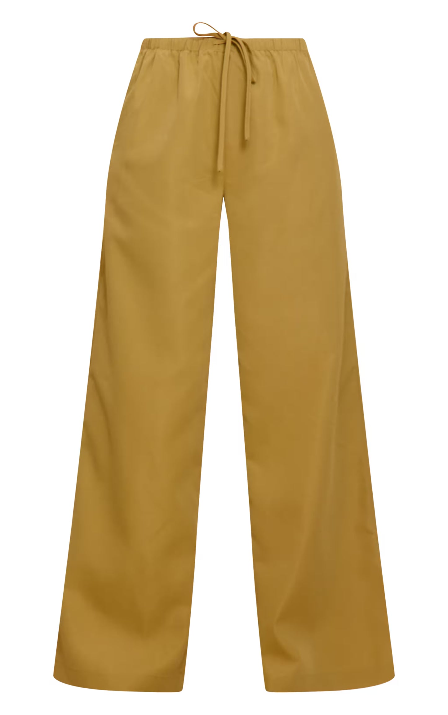 Sand Tailored Wide Leg Drawstring Pants