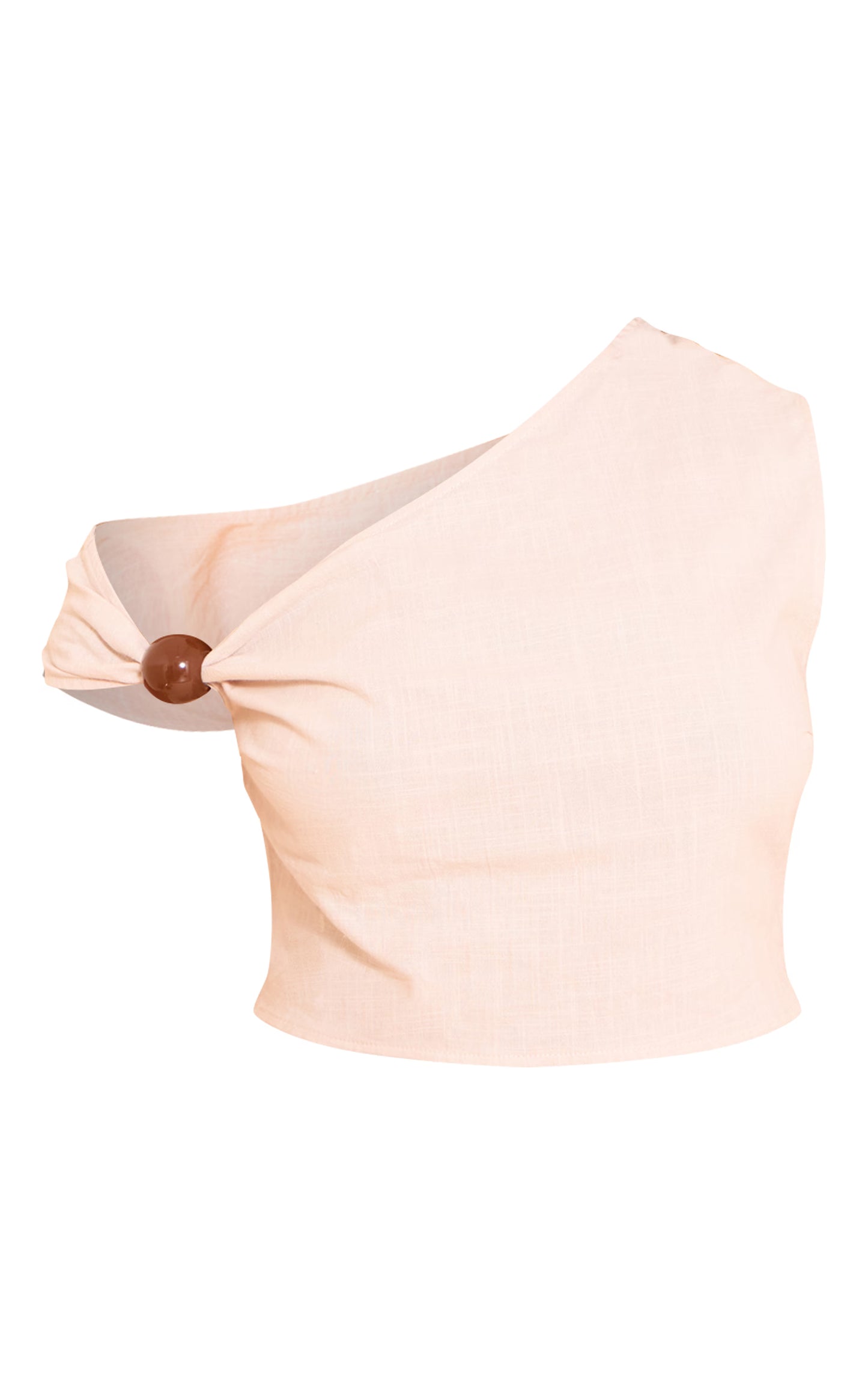 Shape Stone Linen Off Shoulder Beaded Top
