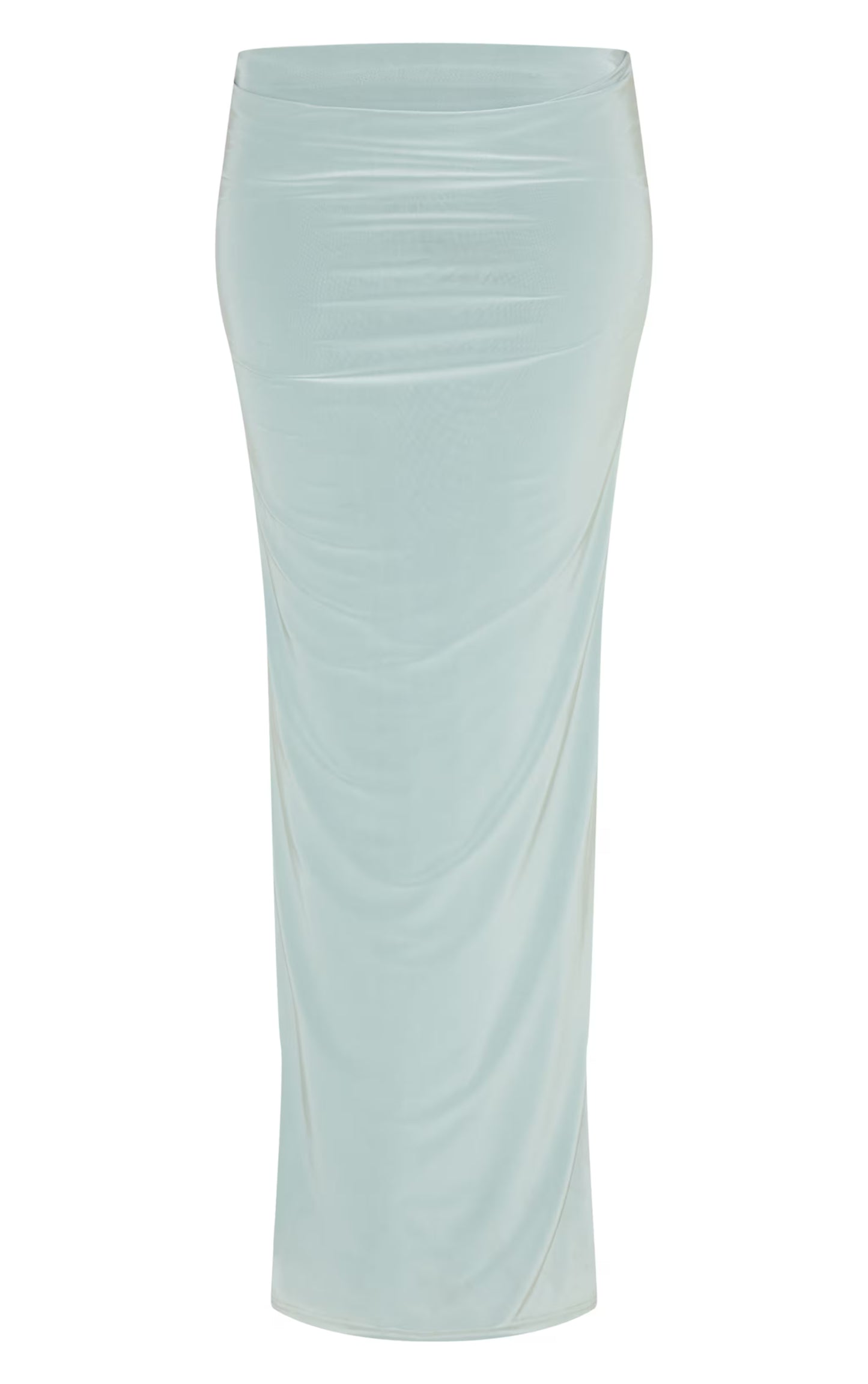 Sage Double Layer Slinky Maxi Skirt