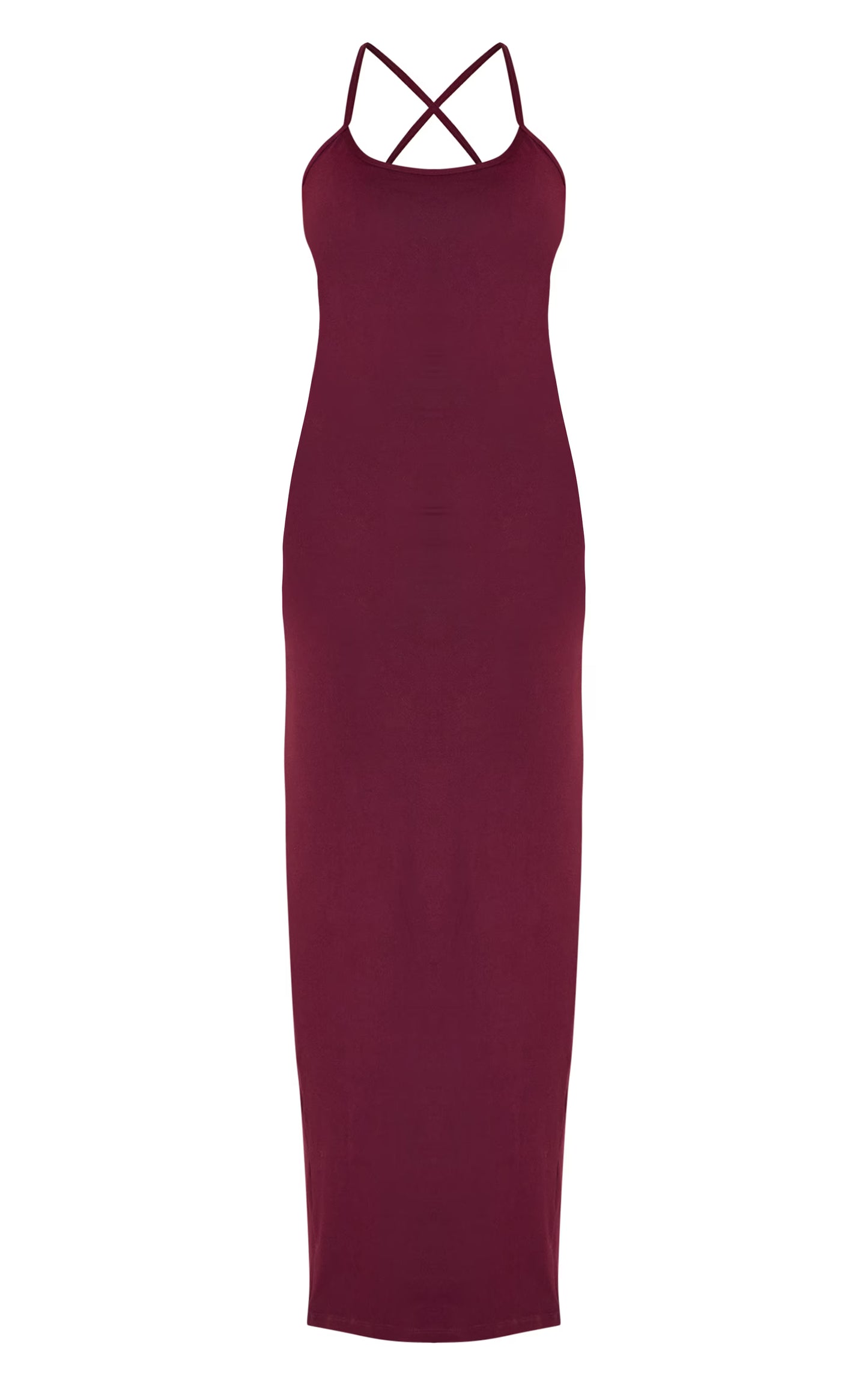 Shape WINE Built In Shapewear Sculpt Strappy Maxi Dress